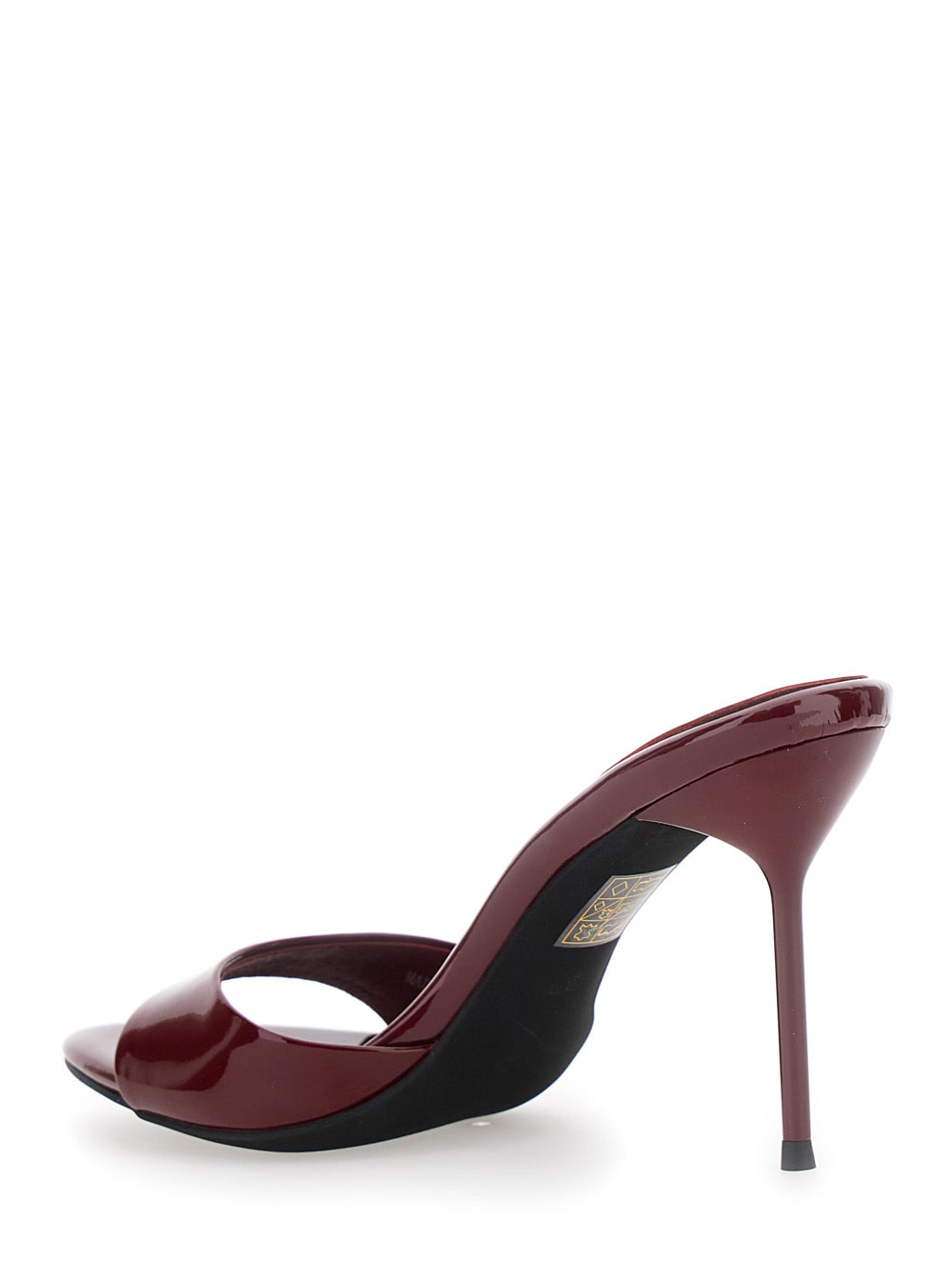 Shop Jeffrey Campbell Ce-soire Red Mules With Almond Toe And High Stiletto Heel In Patent Leather Woman
