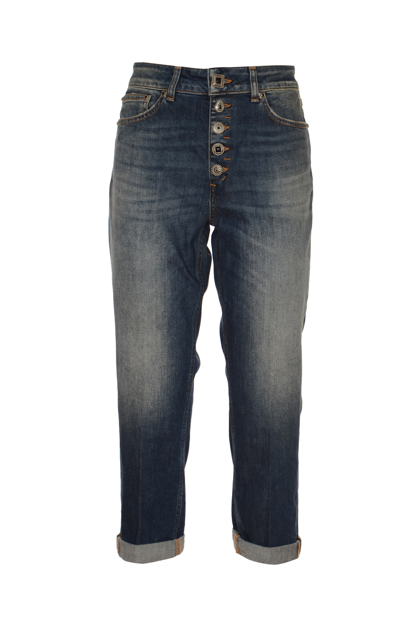 DONDUP BUTTONED FITTED JEANS
