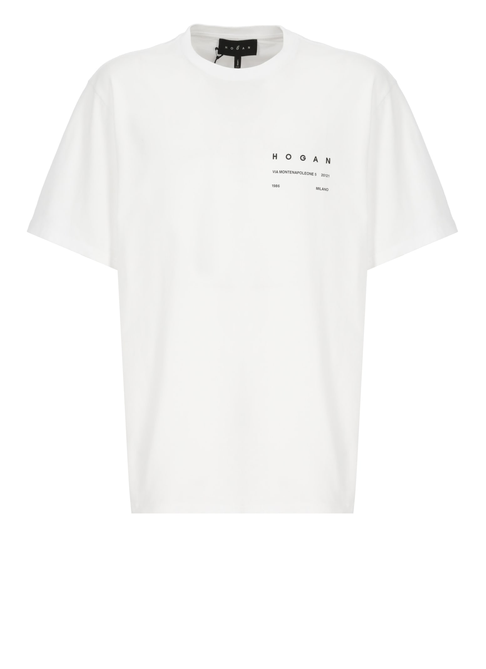 Shop Hogan Logo T-shirt In White