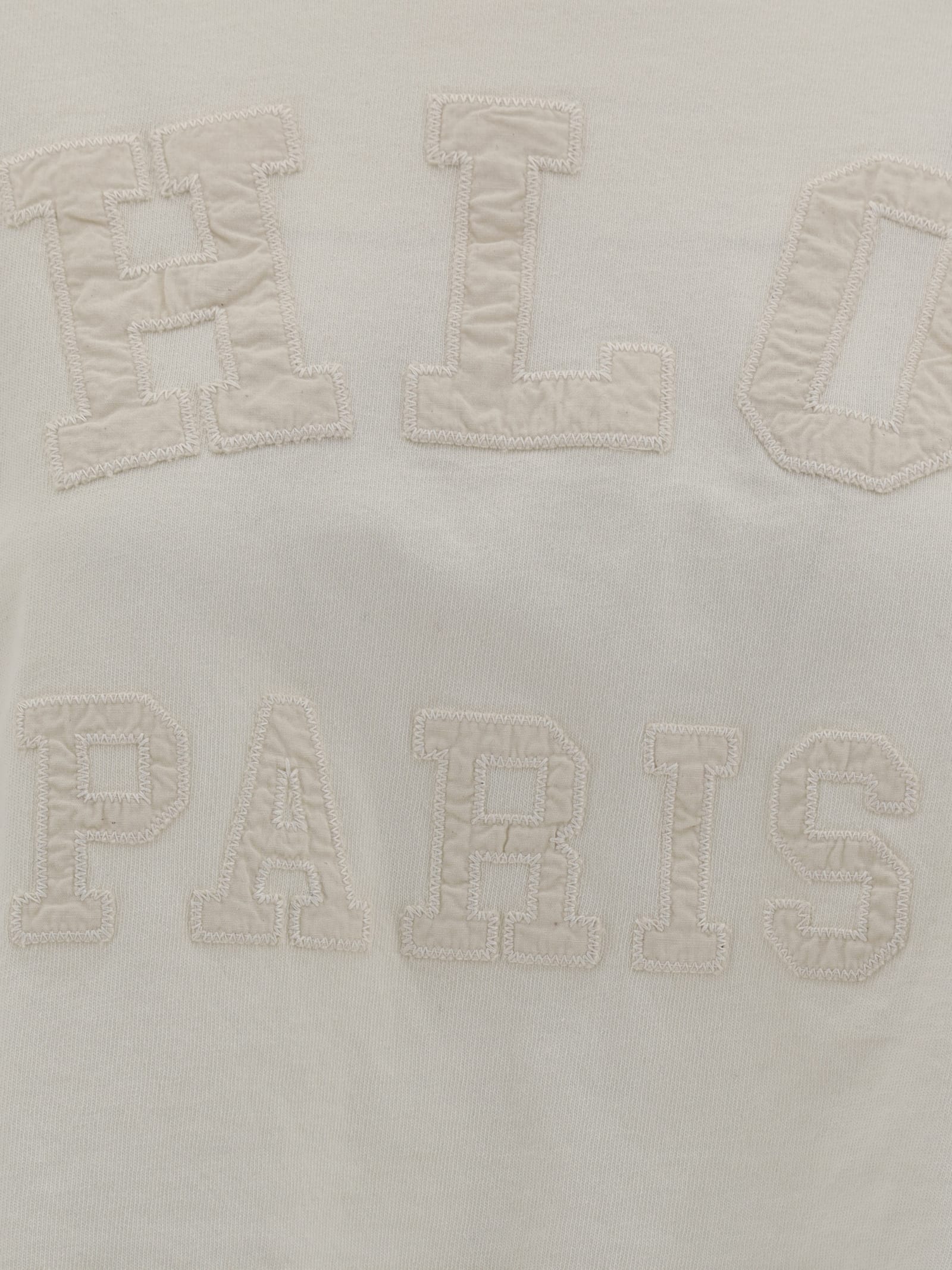 Shop Chloé Cotton Cropped T-shirt In Coconut Milk