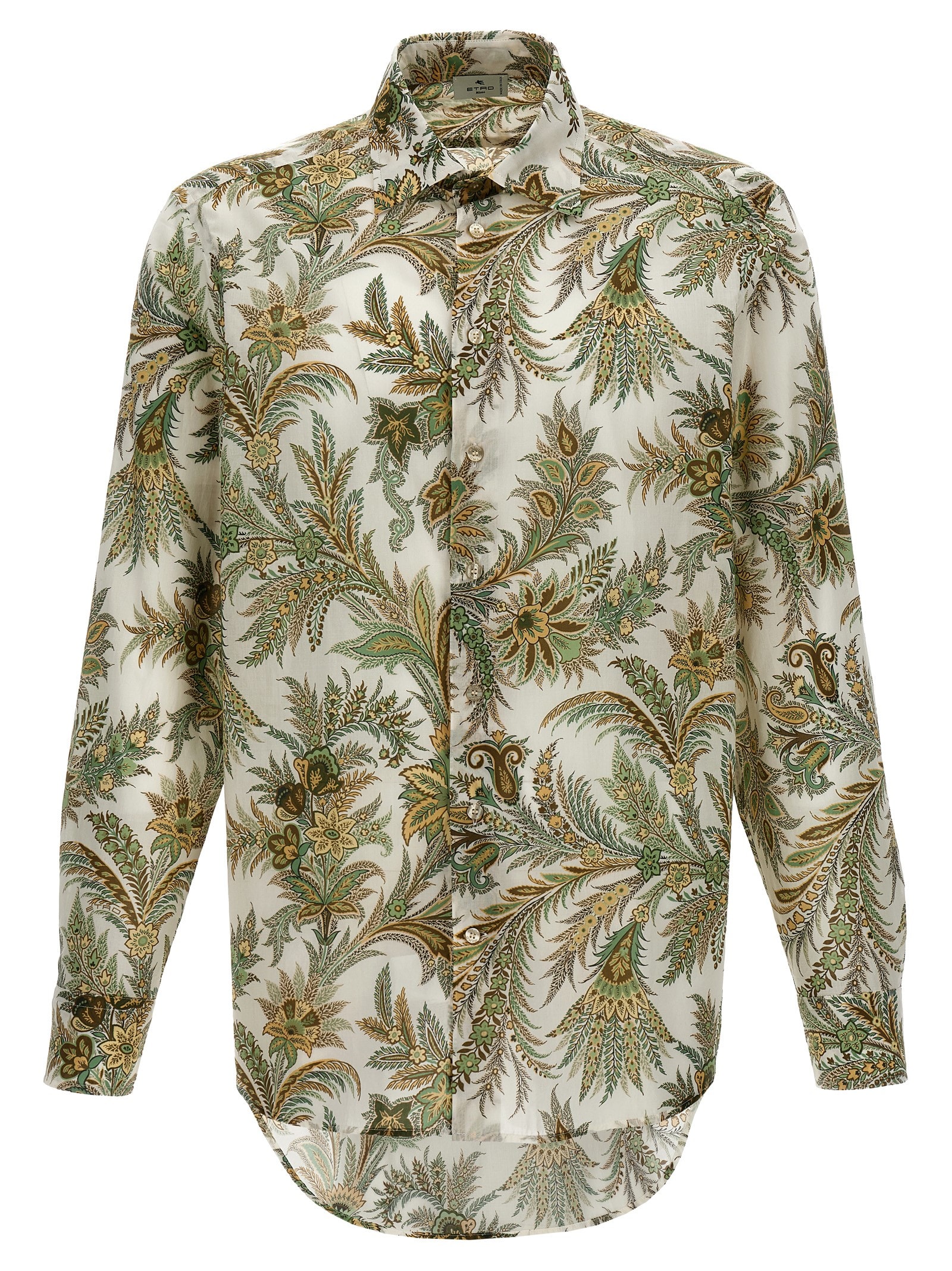 Shop Etro All-over Print Shirt In White