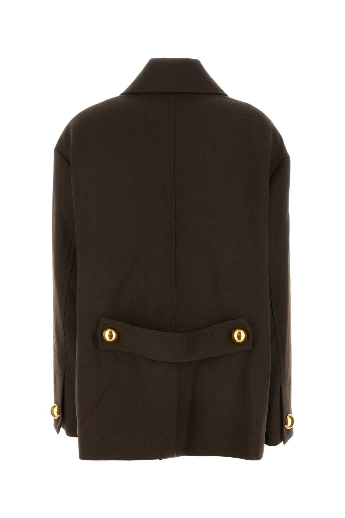 Ami Alexandre Mattiussi Ami Paris Brown Wool Jacket In Darkcoffee