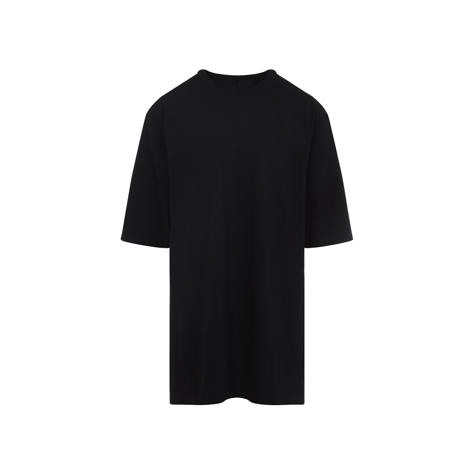 Rick Owens Relaxed Fit Oversized T-shirt With Classic Crew Neckline In Black