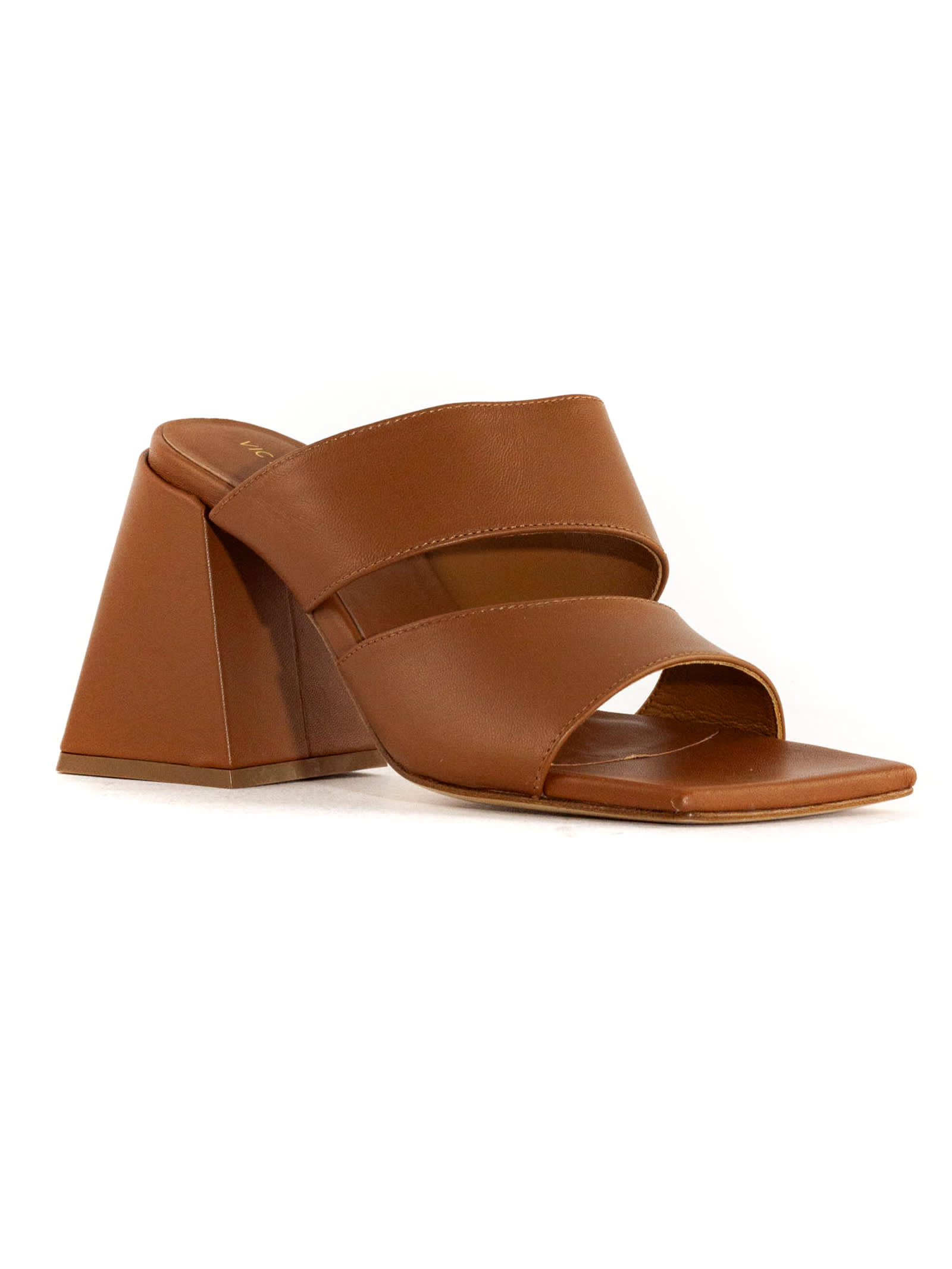 VIC MATIE BROWN LEATHER SANDAL