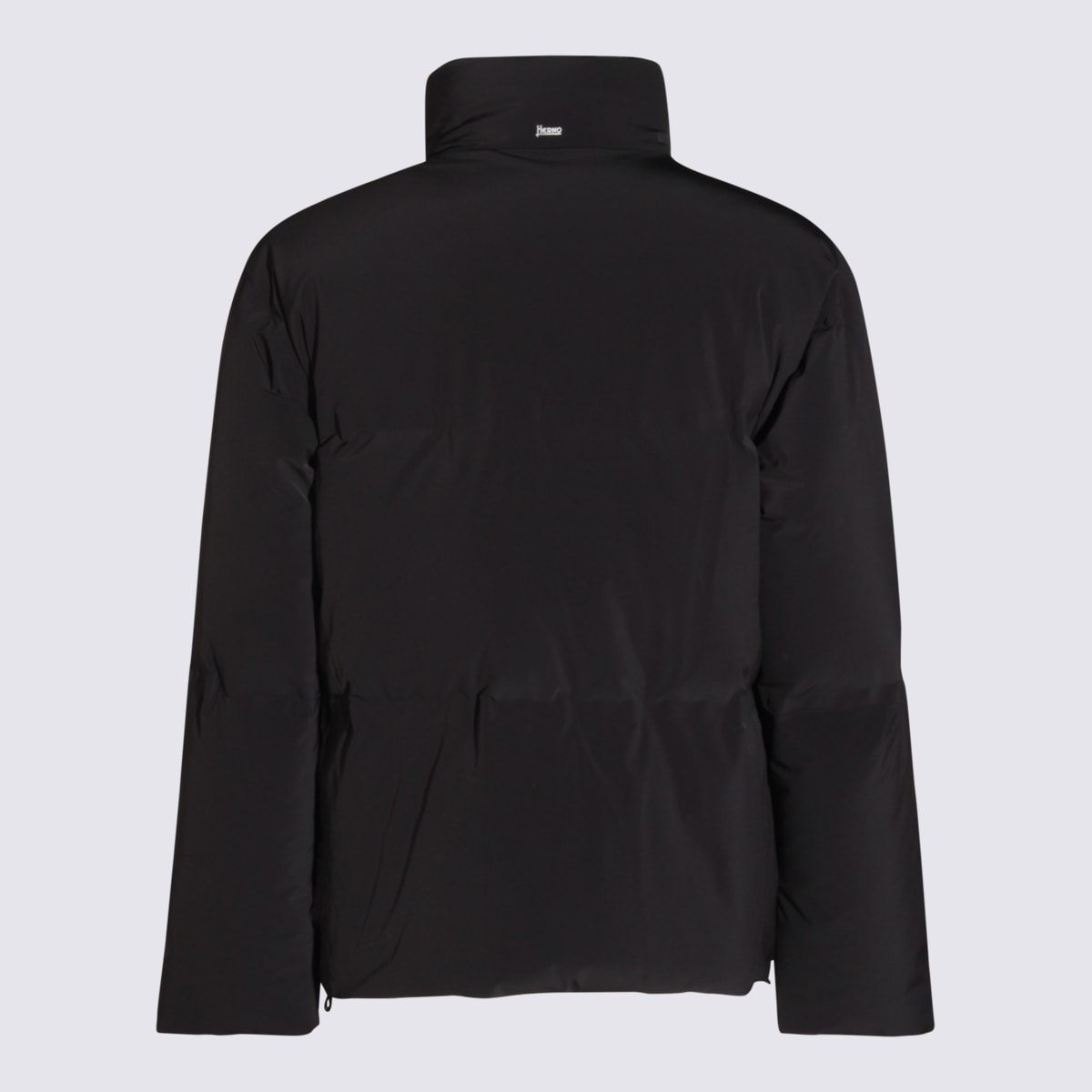 Herno Insulated Jackets With High Collar And Pockets In Black