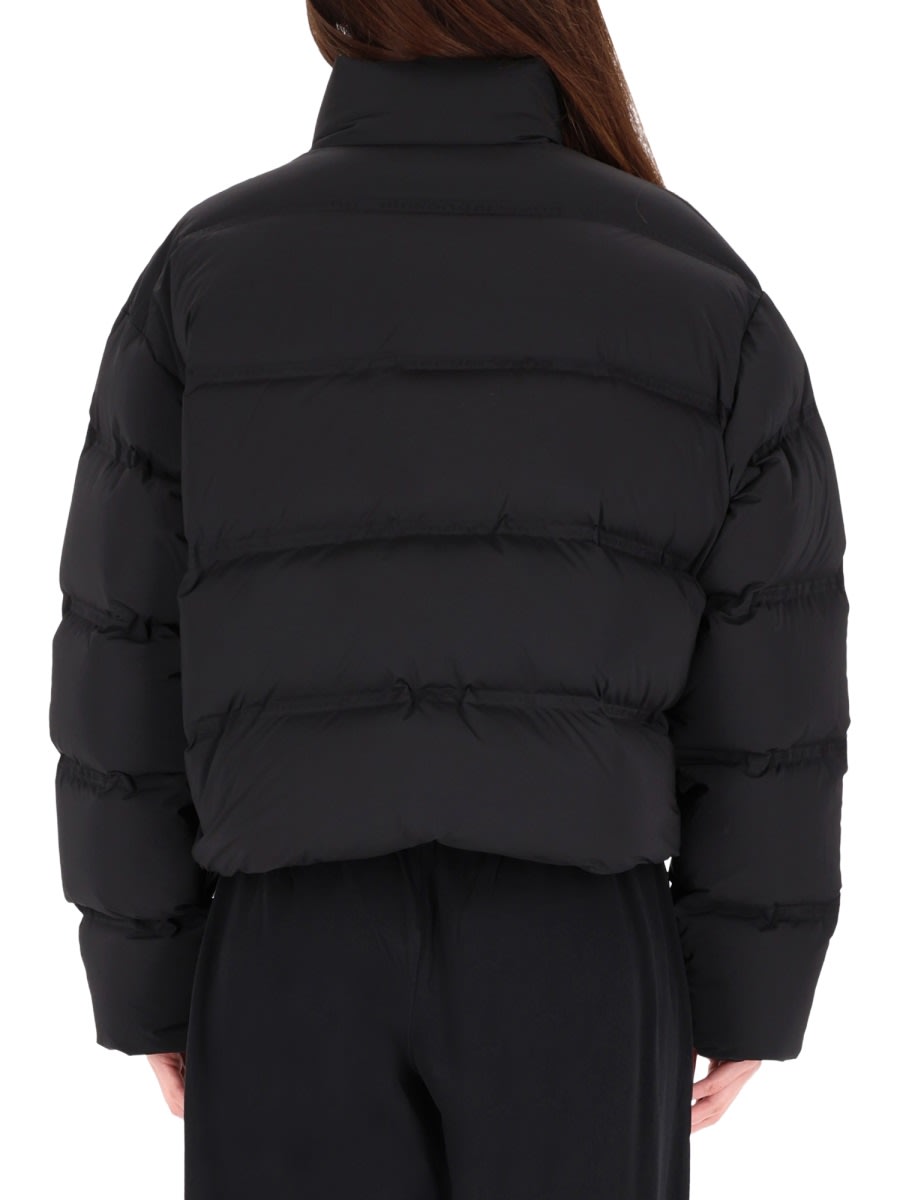 Alexander Wang Cropped Jacket With Logo In Black