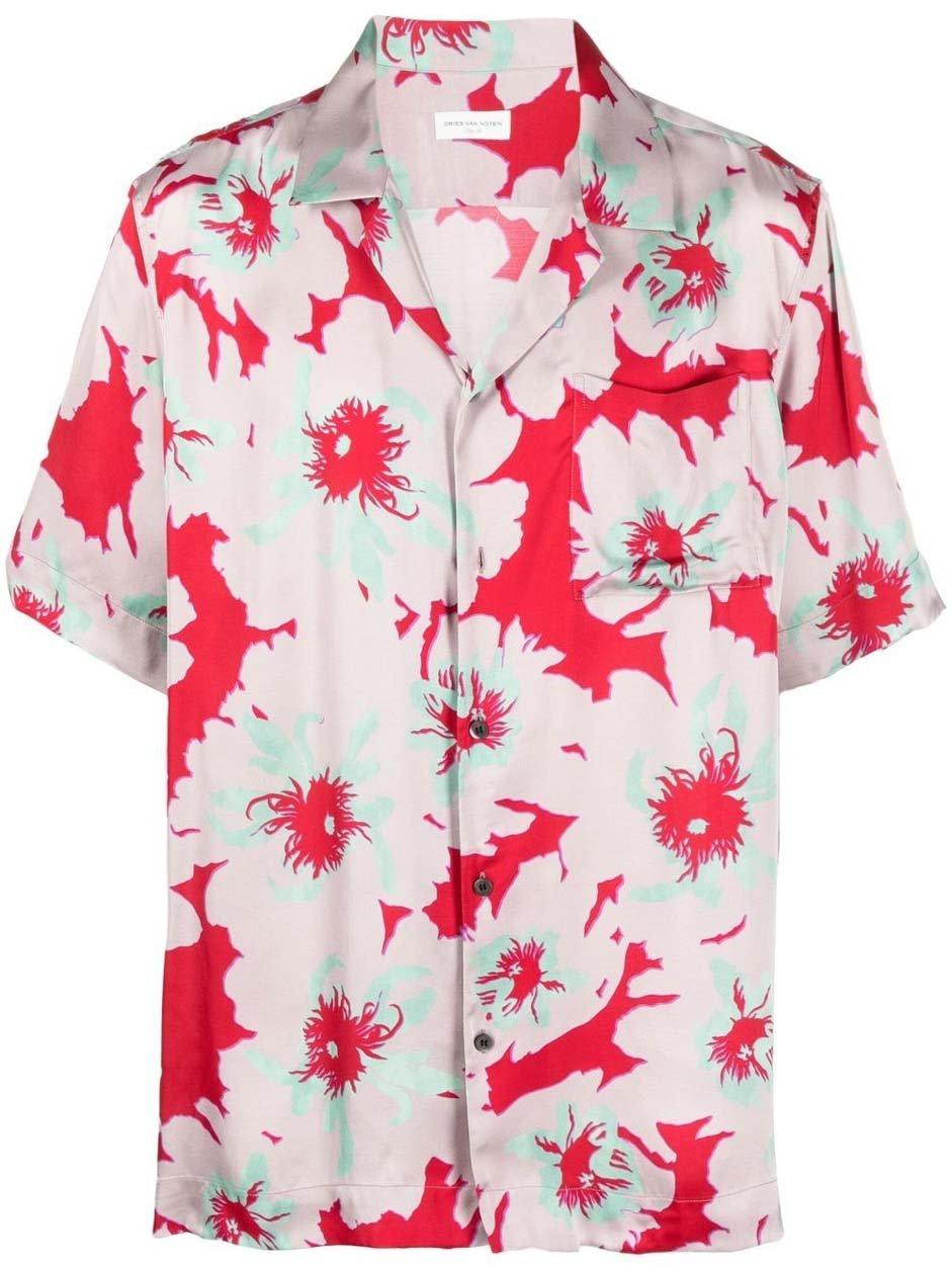 Dries Van Noten Floral Print Buttoned Shirt