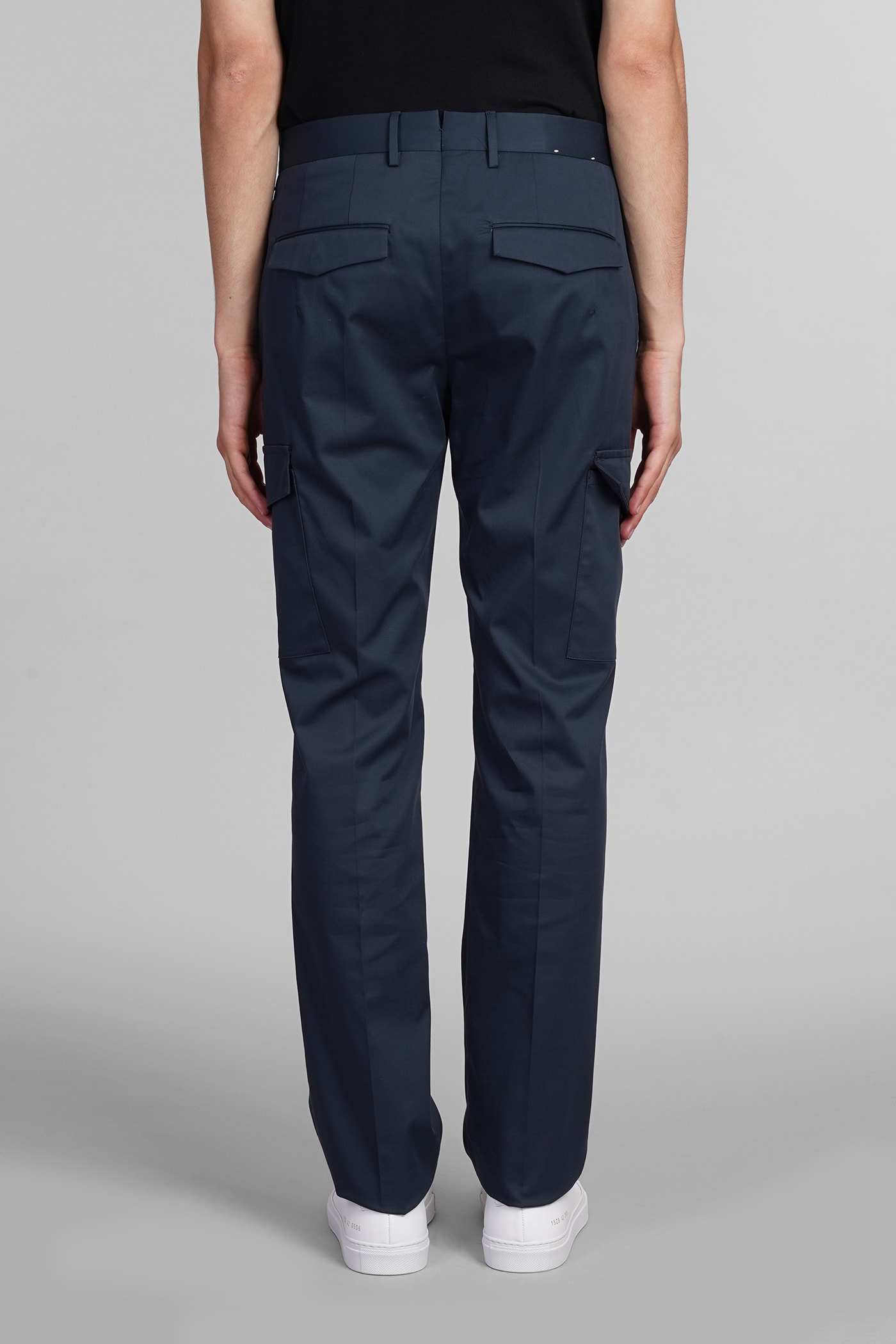 Shop Pt Torino Pants In Blue Cotton