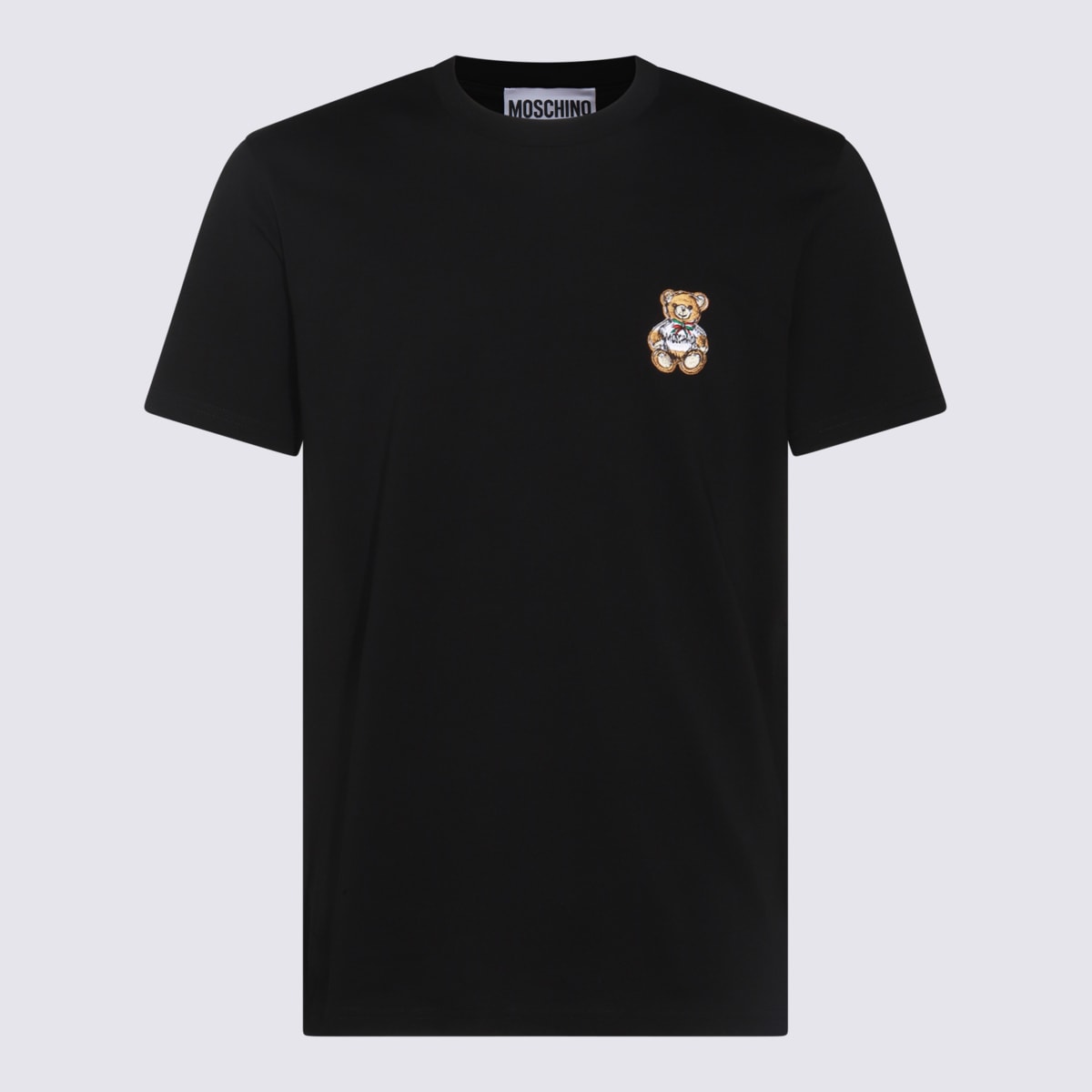 MOSCHINO BLACK COTTON T-SHIRT 