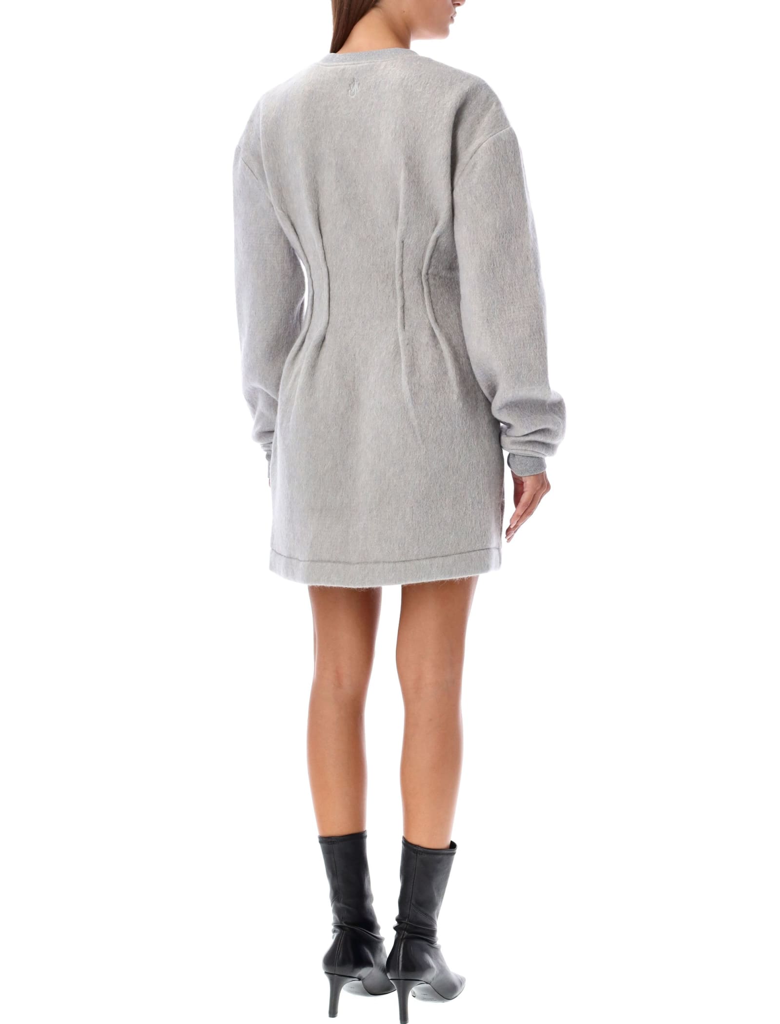 Shop Jw Anderson Hour Glass Dress In Light Grey