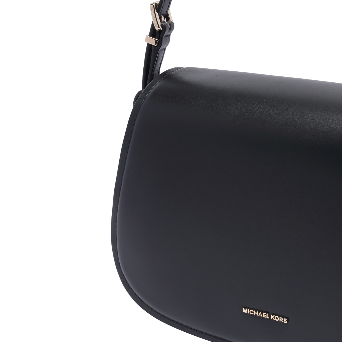 Michael Kors Lydia Leather Crossbody Bag In Black