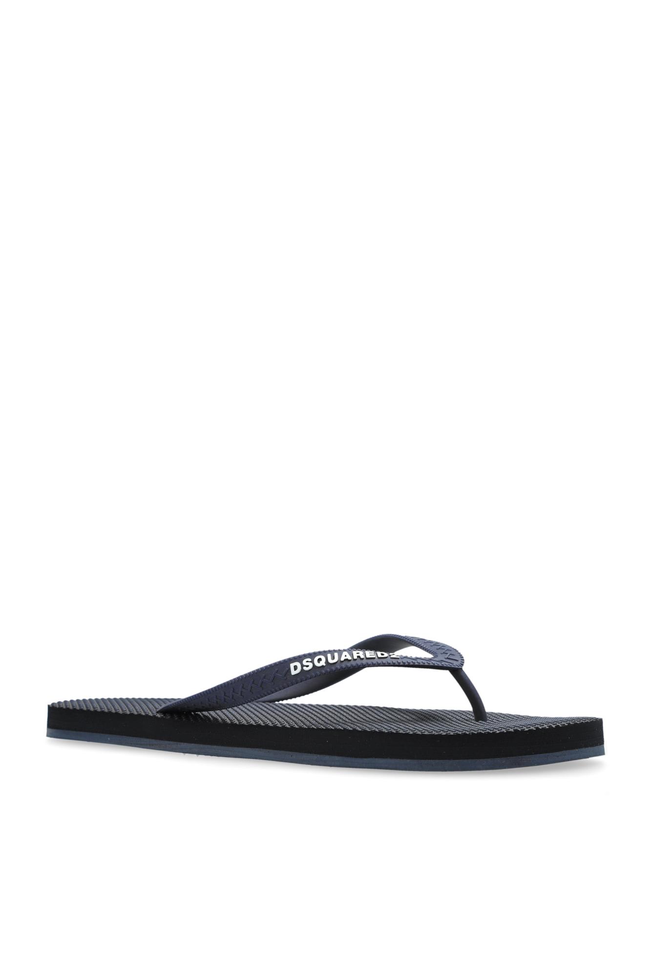 Dsquared2 Logo-embossed Flip Flops In Blue