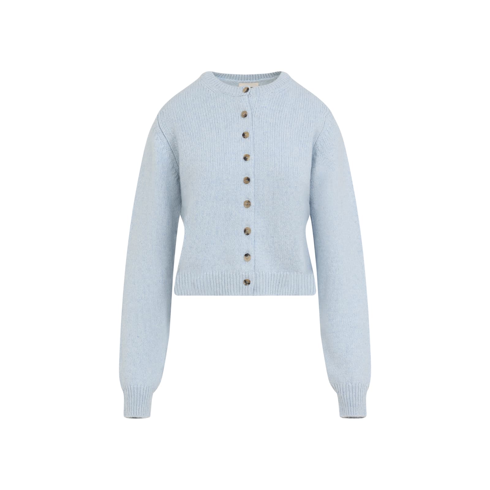 Khaite Everheart Button-front Cashmere Cardigan In Blue