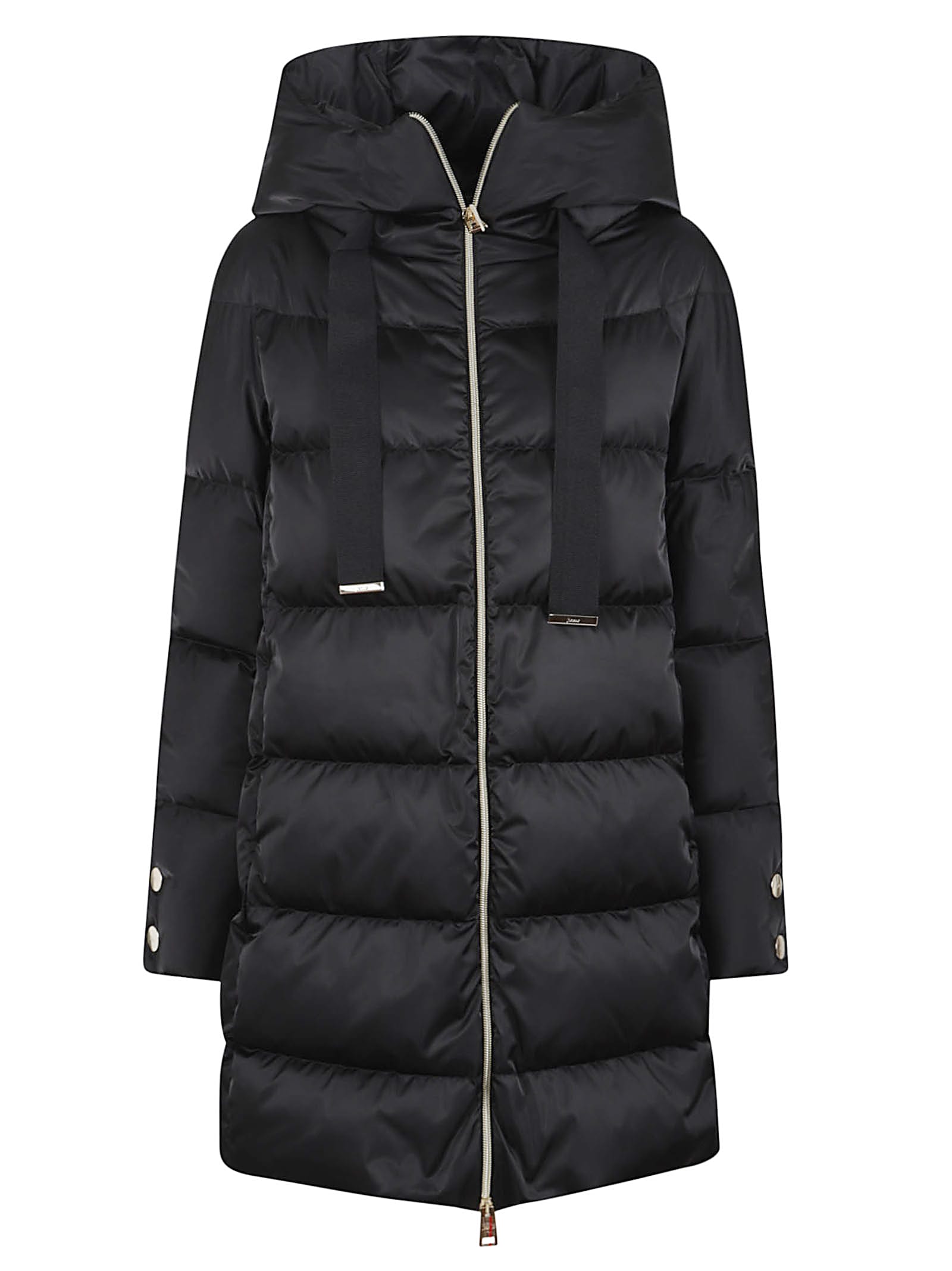 Herno A-shape In Satin With Hood In Blue