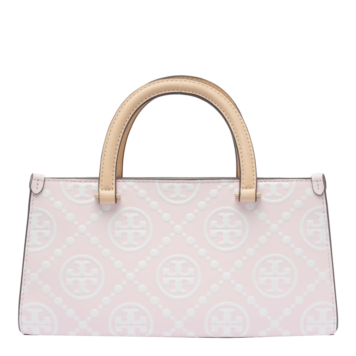 Small T Monogram Contrast Tote Bag