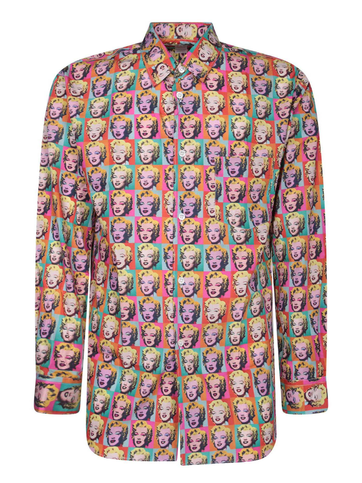 Shop Comme Des Garçons Shirt Marilyn Orange/multicolor Shirt