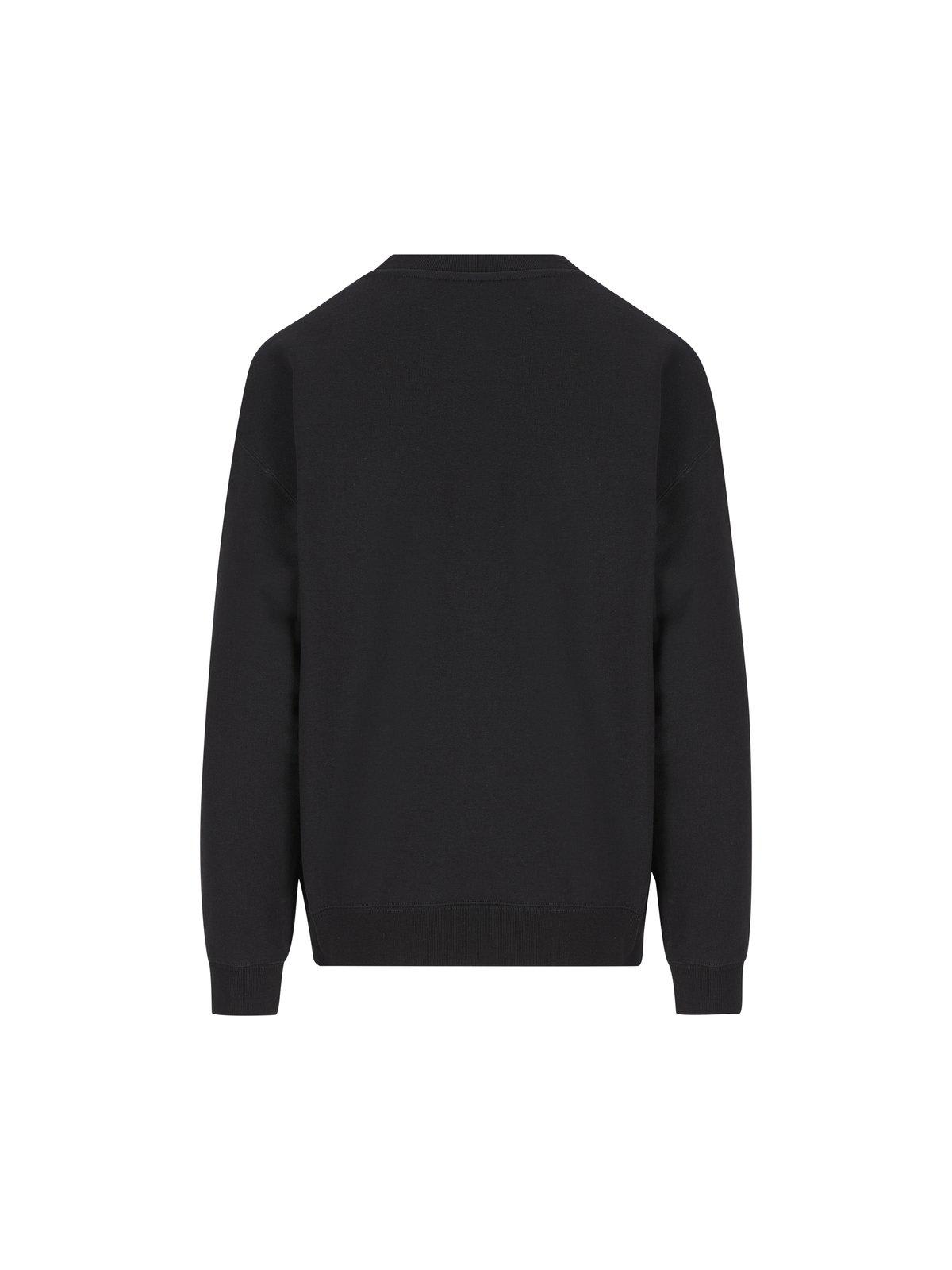 Jil Sander Oversized Crewneck Sweatshirt With Front Logo In Black
