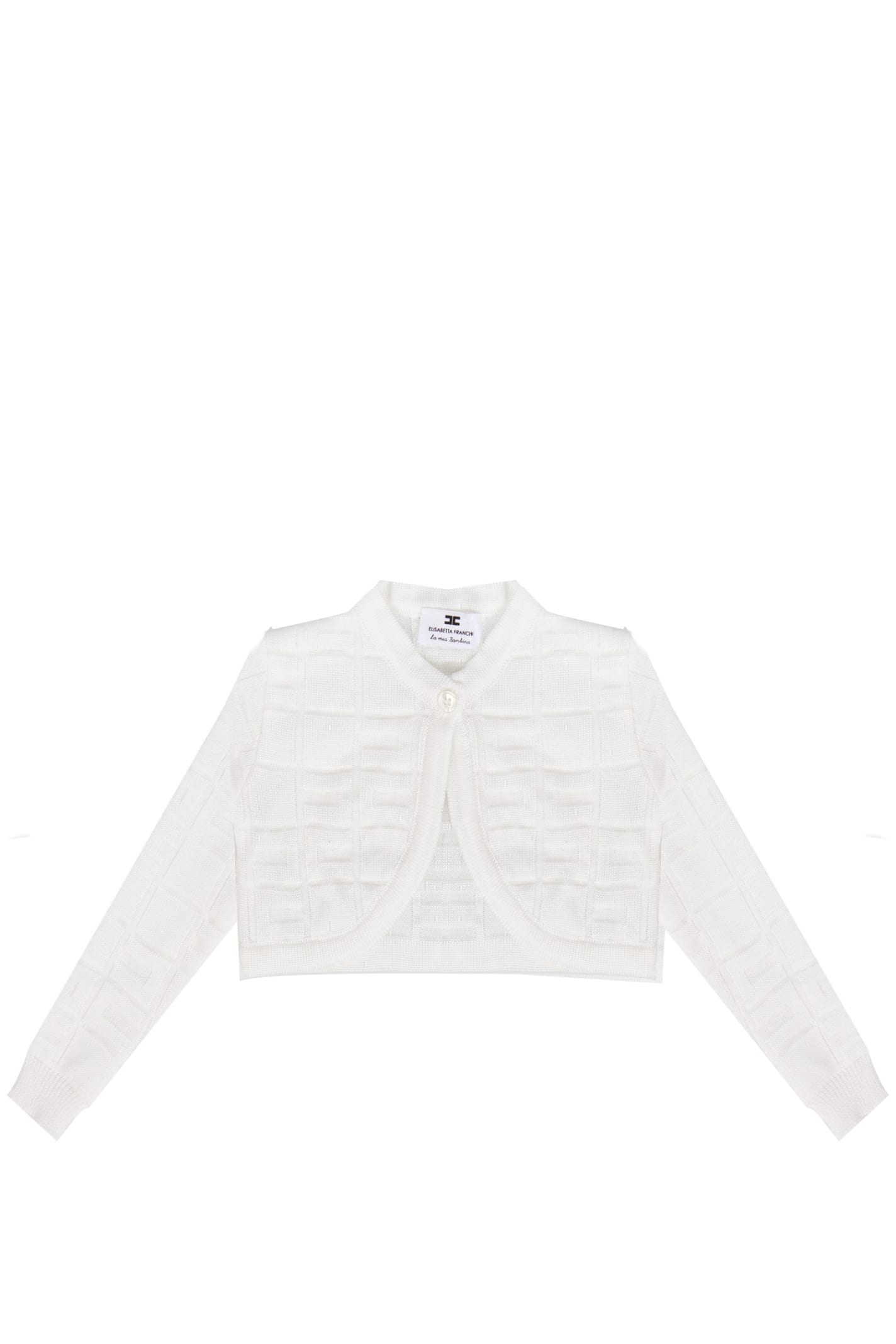 Elisabetta Franchi Babies' Cotton Sweater In White