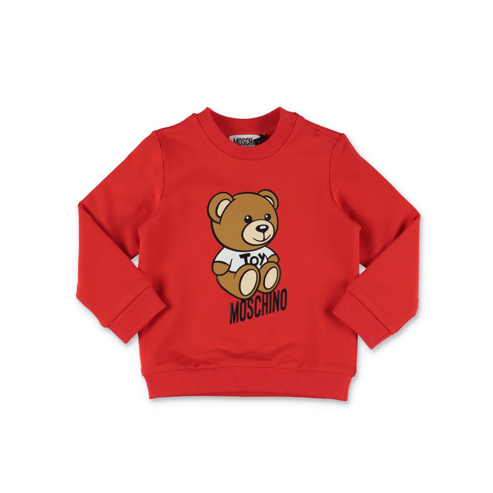 Moschino Felpa Teddy Bear Rossa In Cotone Baby Boy