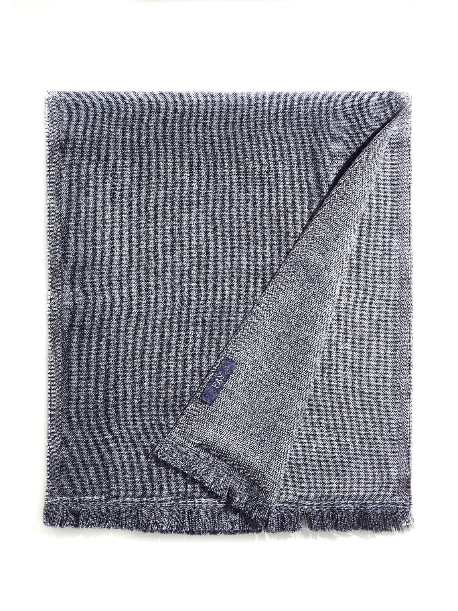 Fay Double Face Scarf In Two-tone Wool