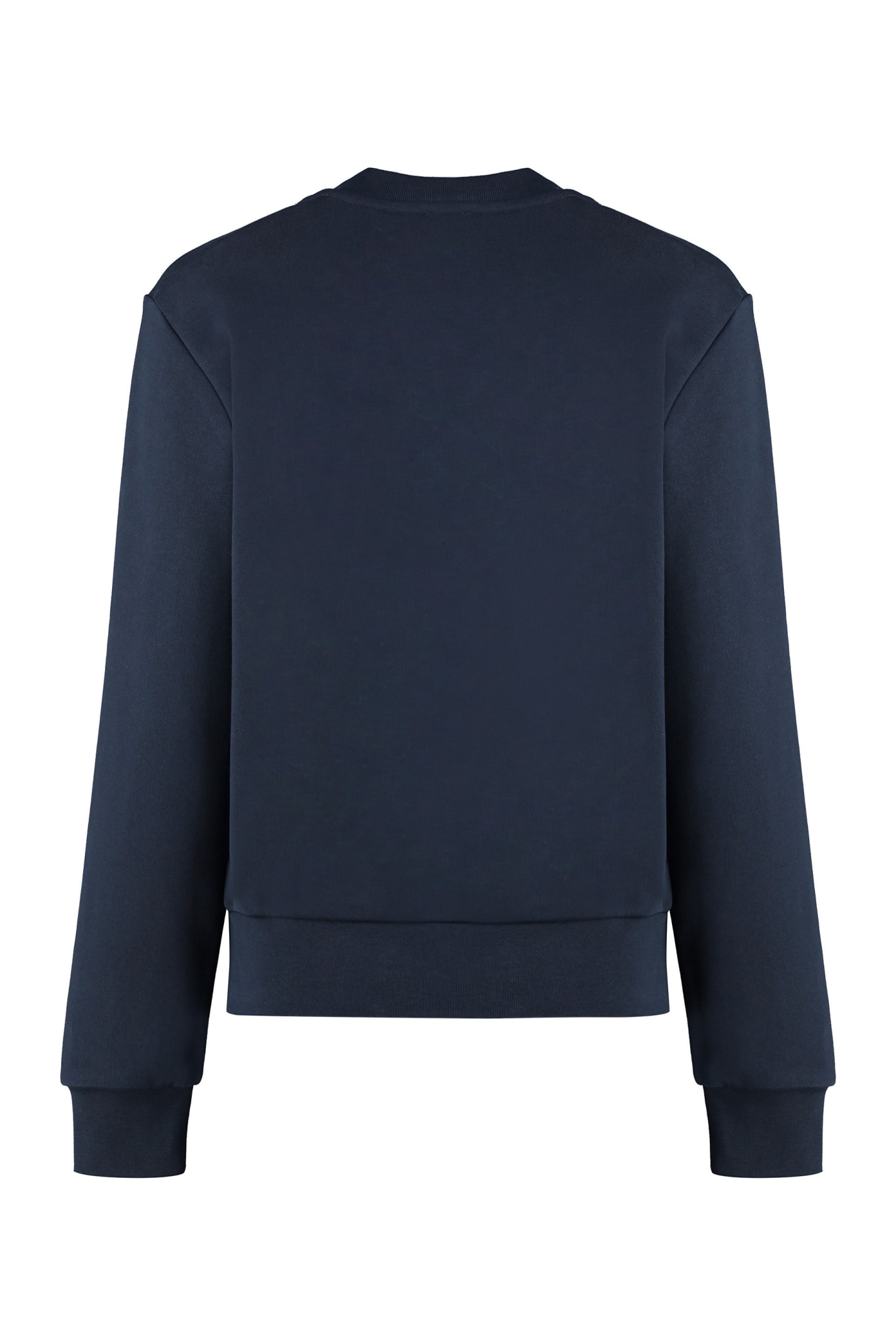 Shop Apc Boxy Rue Madame Cotton Crew-neck Sweatshirt In Blue