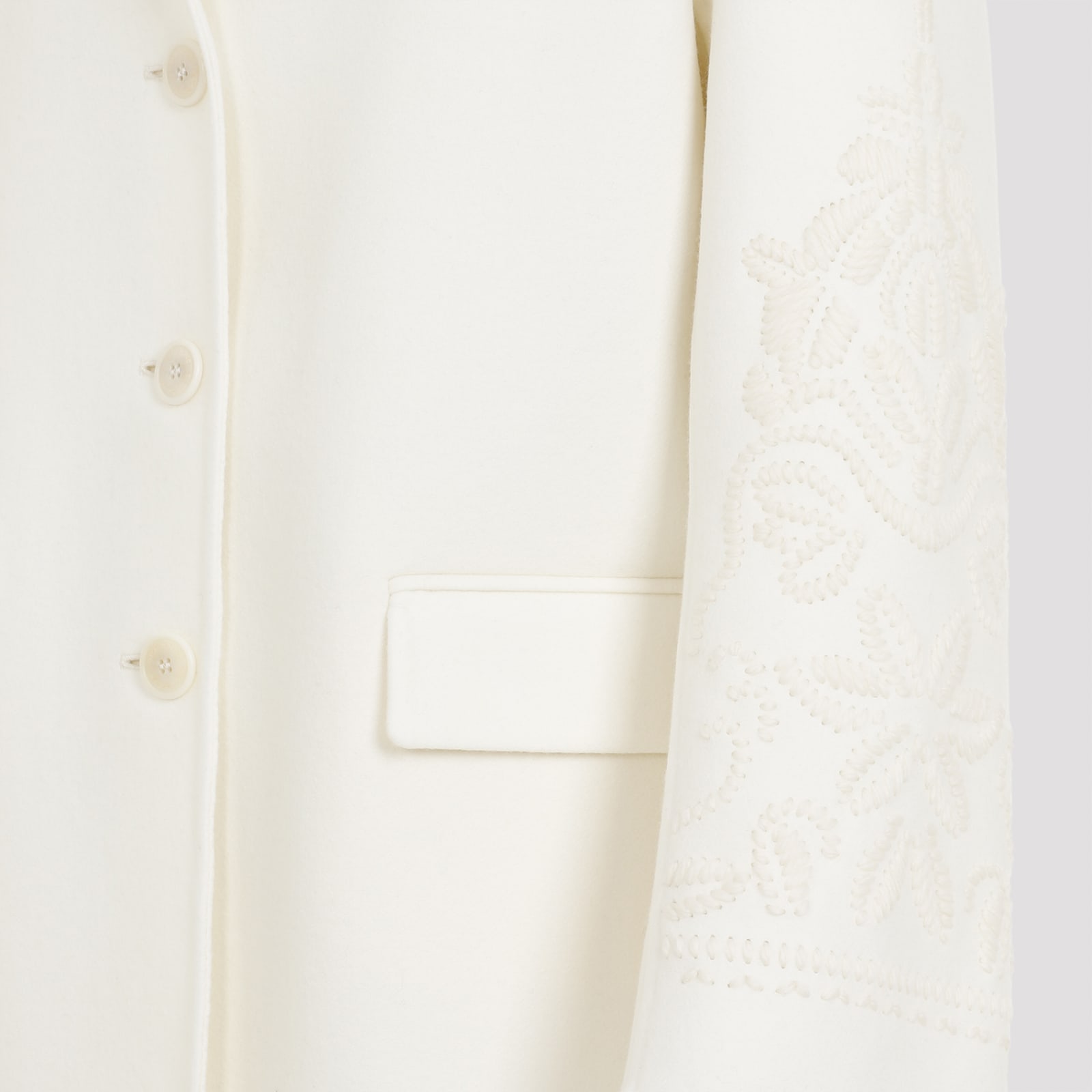 Shop Ermanno Scervino Coat In White