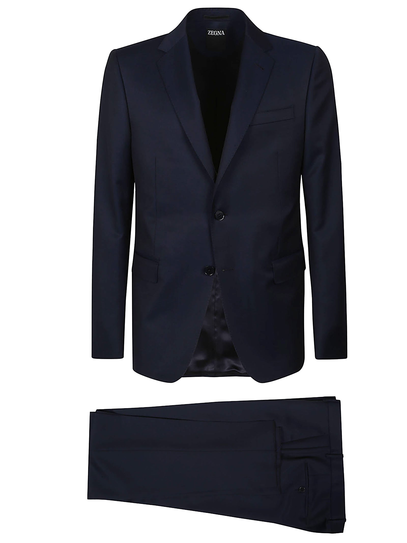 Shop Zegna Lux Tailoring Suit In Blu Navy