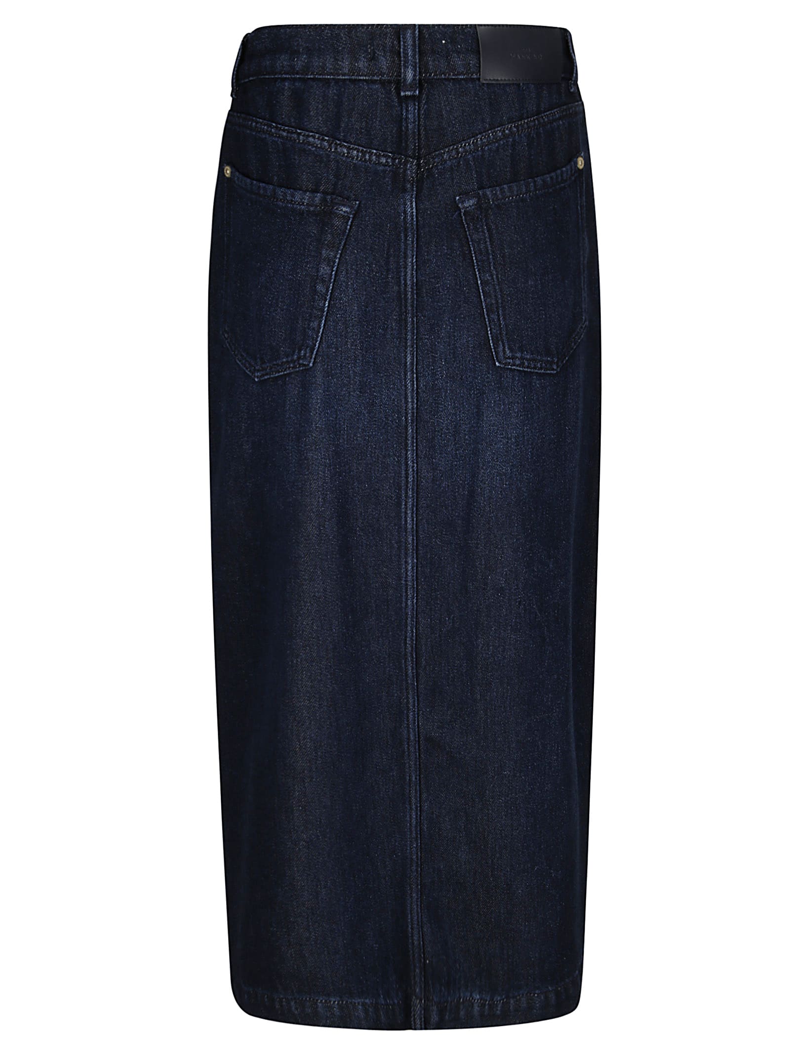 Shop 7 For All Mankind Midi Skirt Stormy In Dark Blue