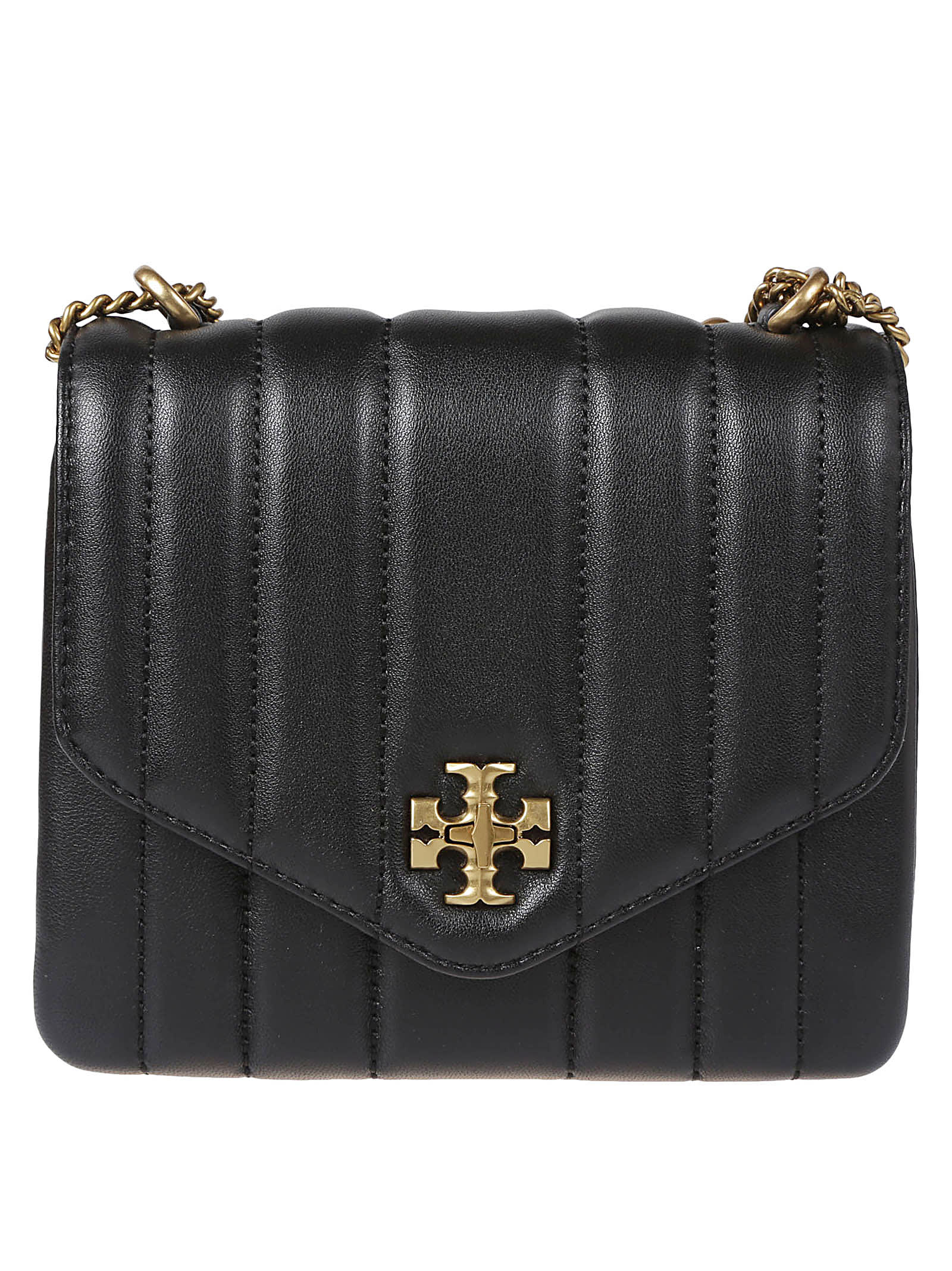 Tory Burch Kira Mini Quilted Leather Crossbody In Black | ModeSens