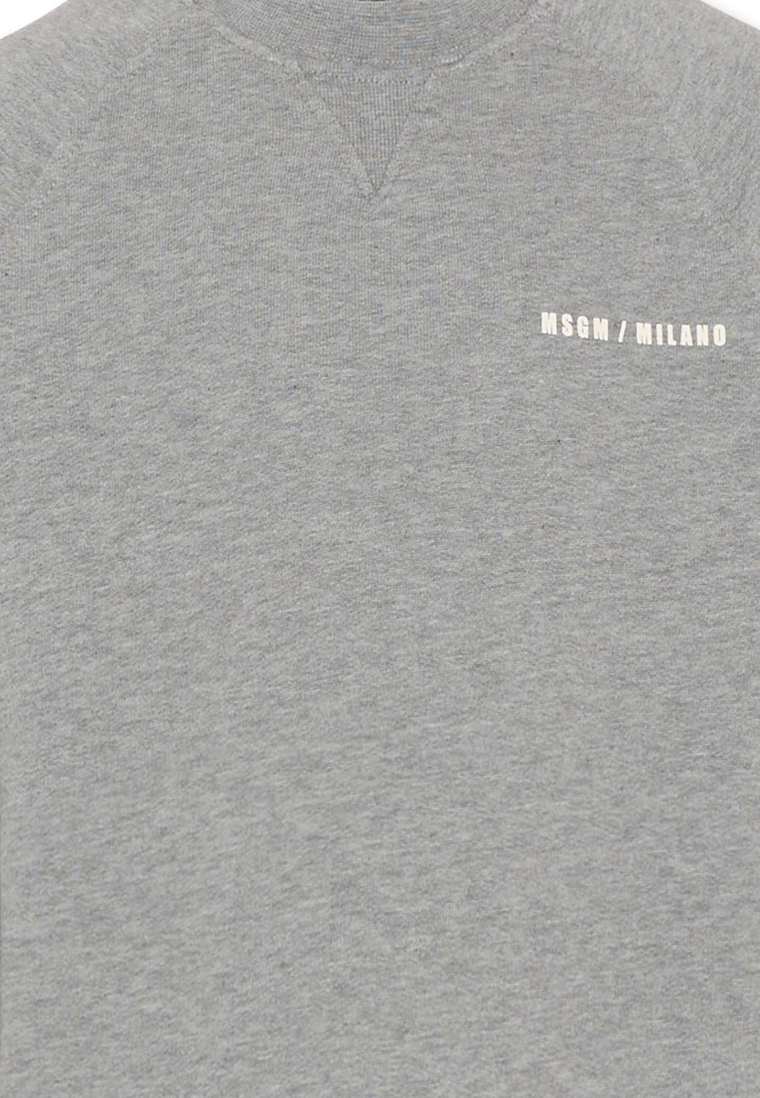 Msgm Crew-neck Sweatshirt In Gray