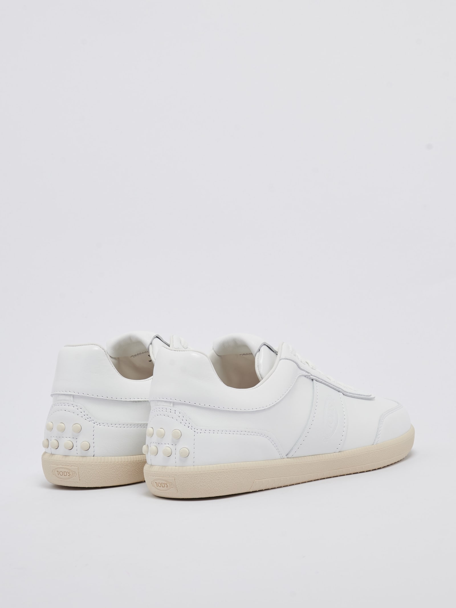 Shop Tod's Allacc. T Cassetta Leggera Sneaker In Bianco