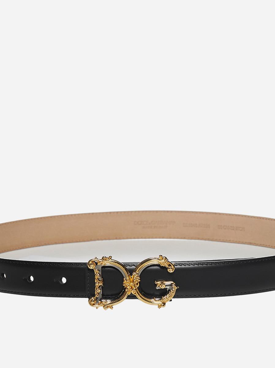 Shop Dolce & Gabbana Logo Leather Belt