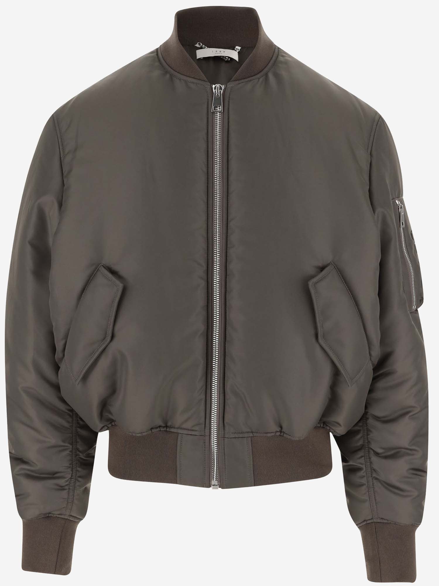 Short Nylon Bomber Jacket