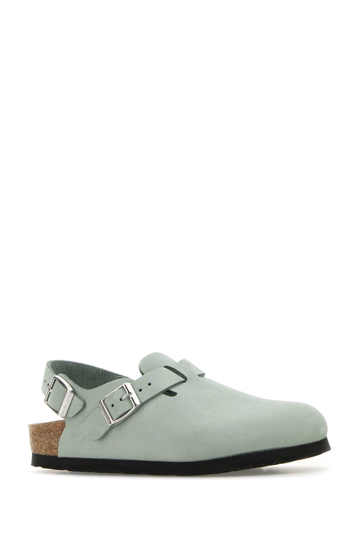 Birkenstock 'tokio' Light Blue Mules With Buckles On The Front And Back In Puresage