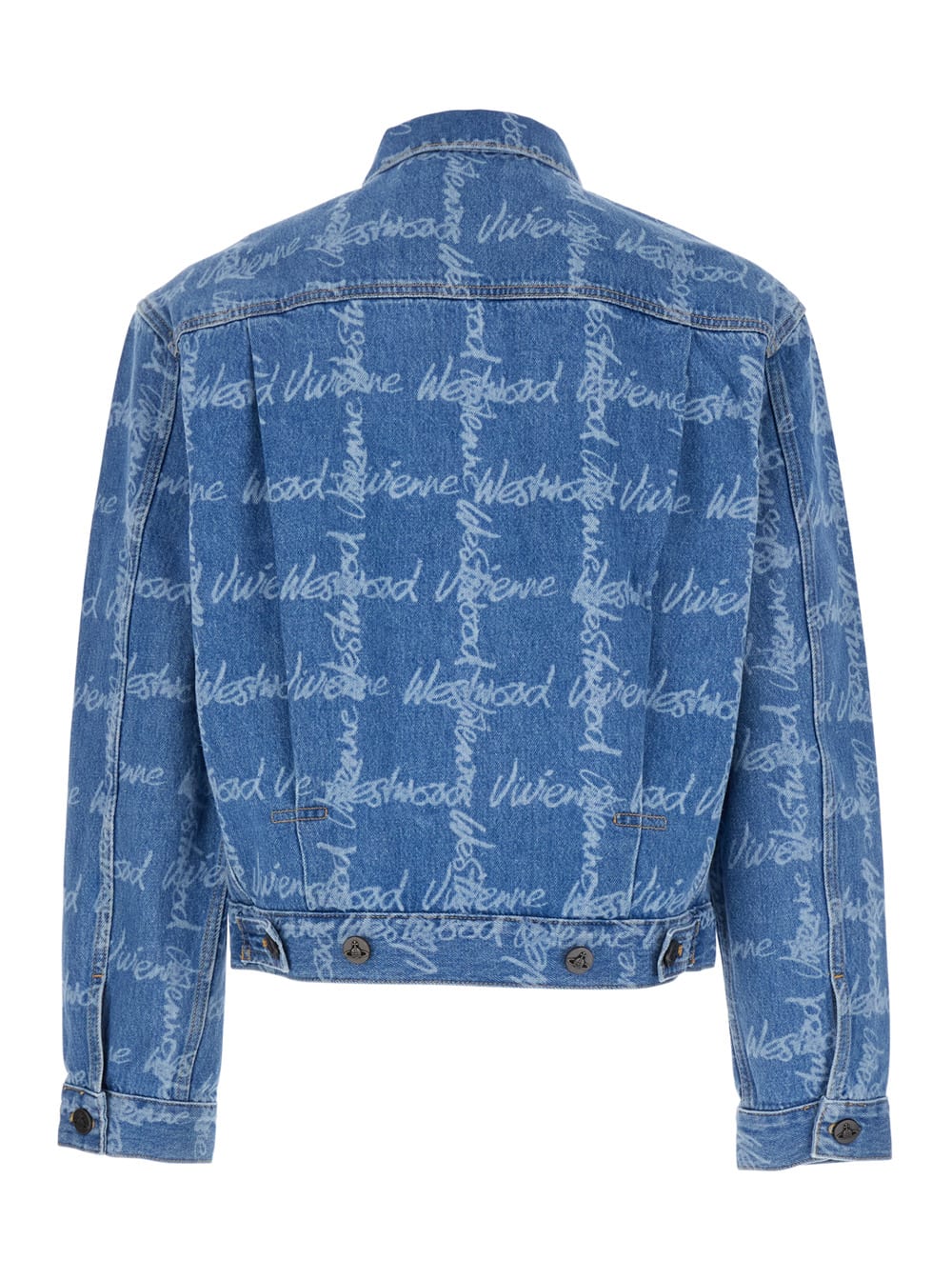 Vivienne Westwood Marlene Jacket Laser Denim Vw-grid-blue Xl Men In Blu