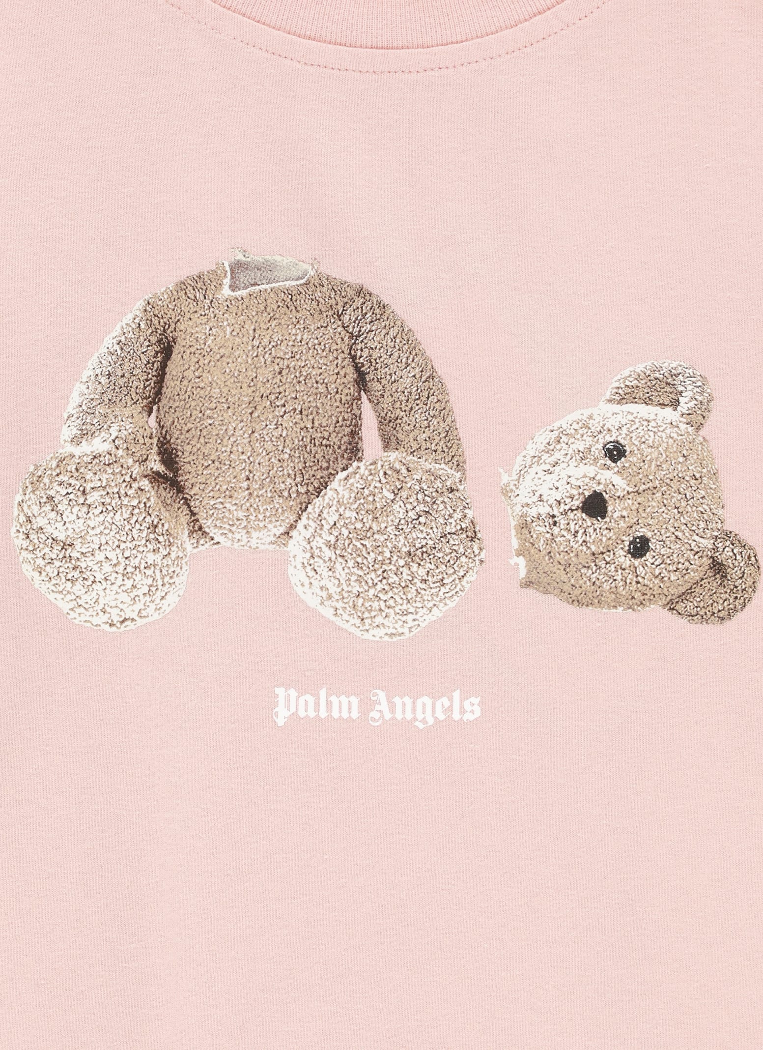 Shop Palm Angels T-shirt With Print In Pink