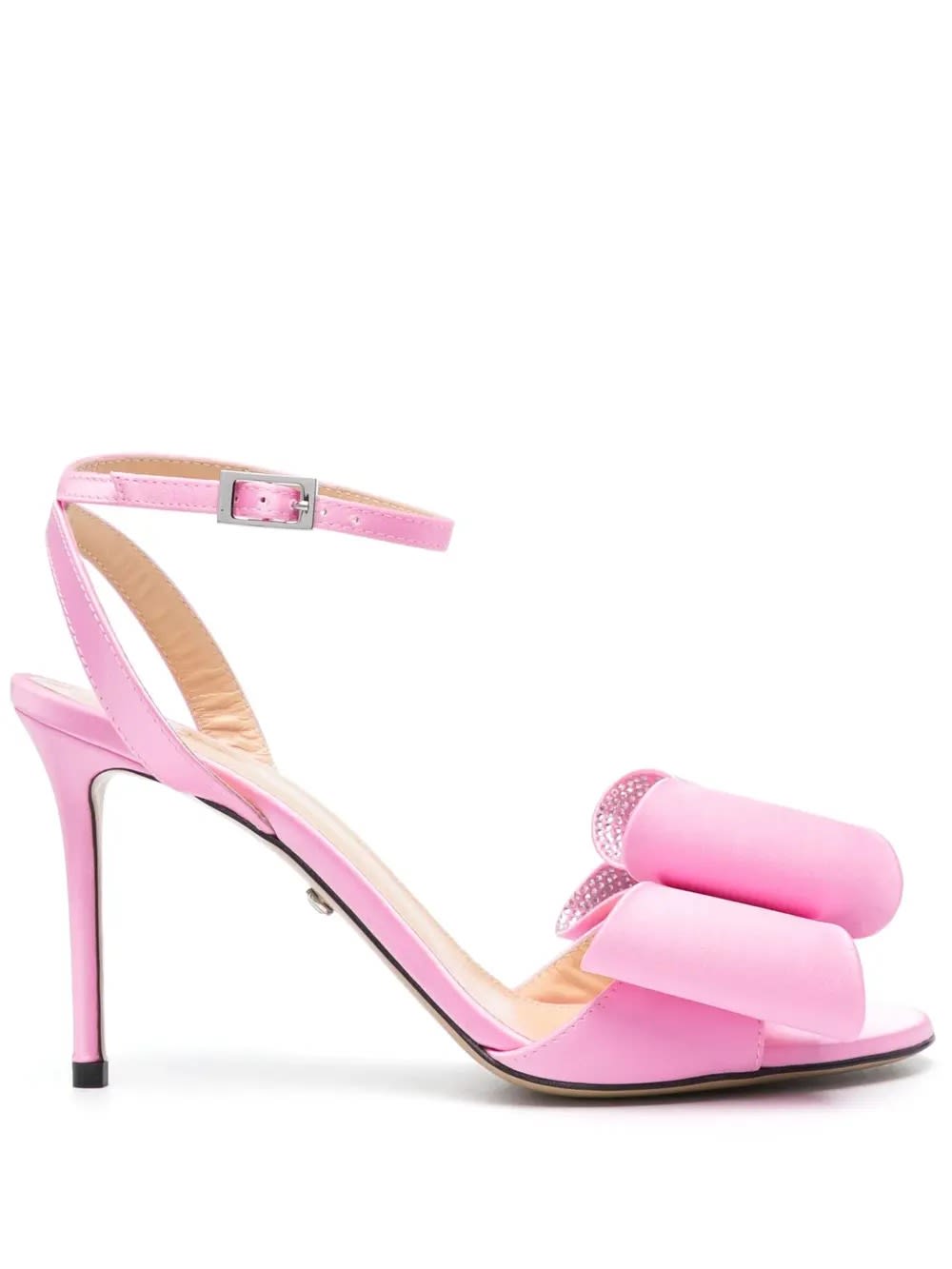 Shop Mach &amp; Mach Le Cadeau 95 Mm Sandals In Pink Satin