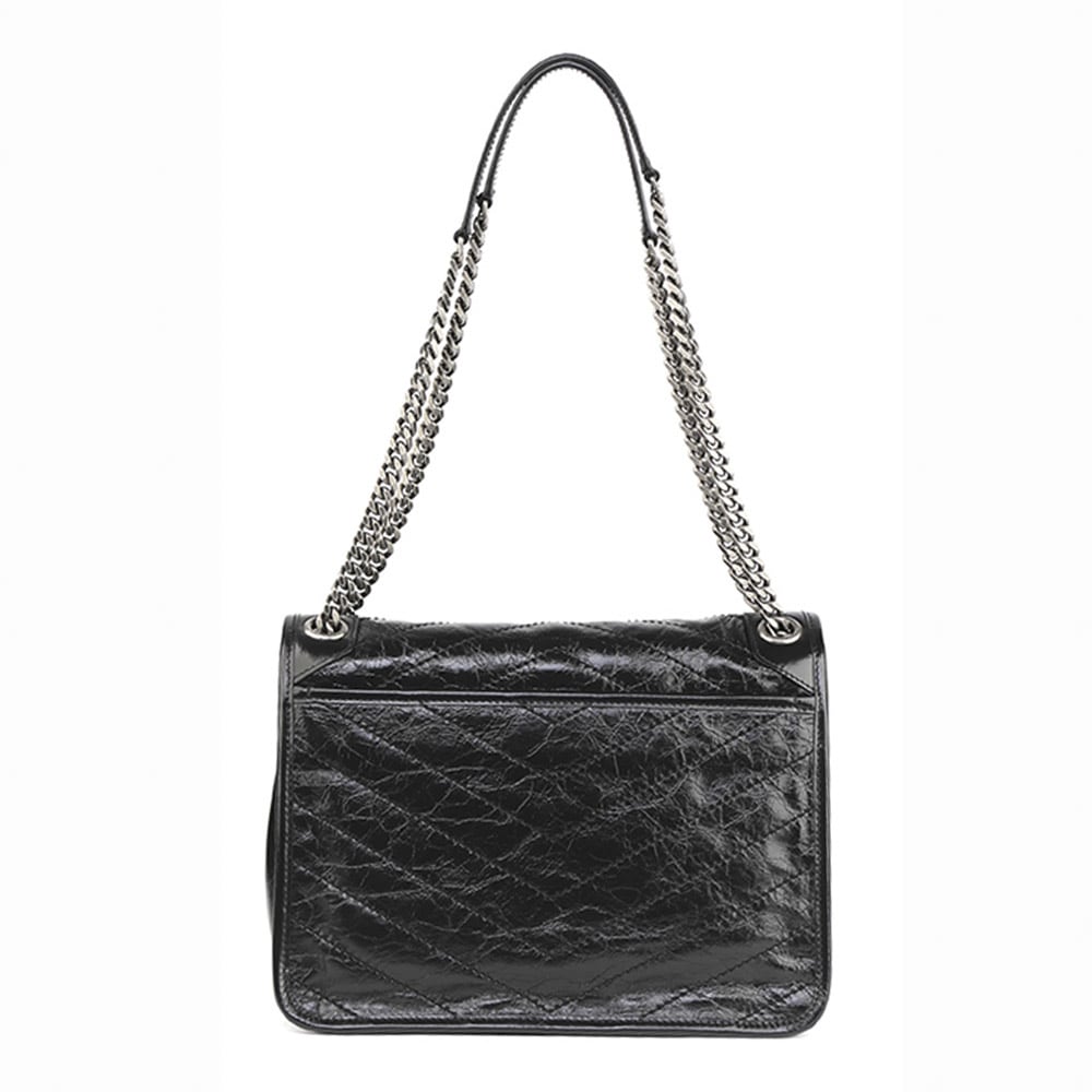 Shop Saint Laurent Medium Niki Bag In Leather In Black