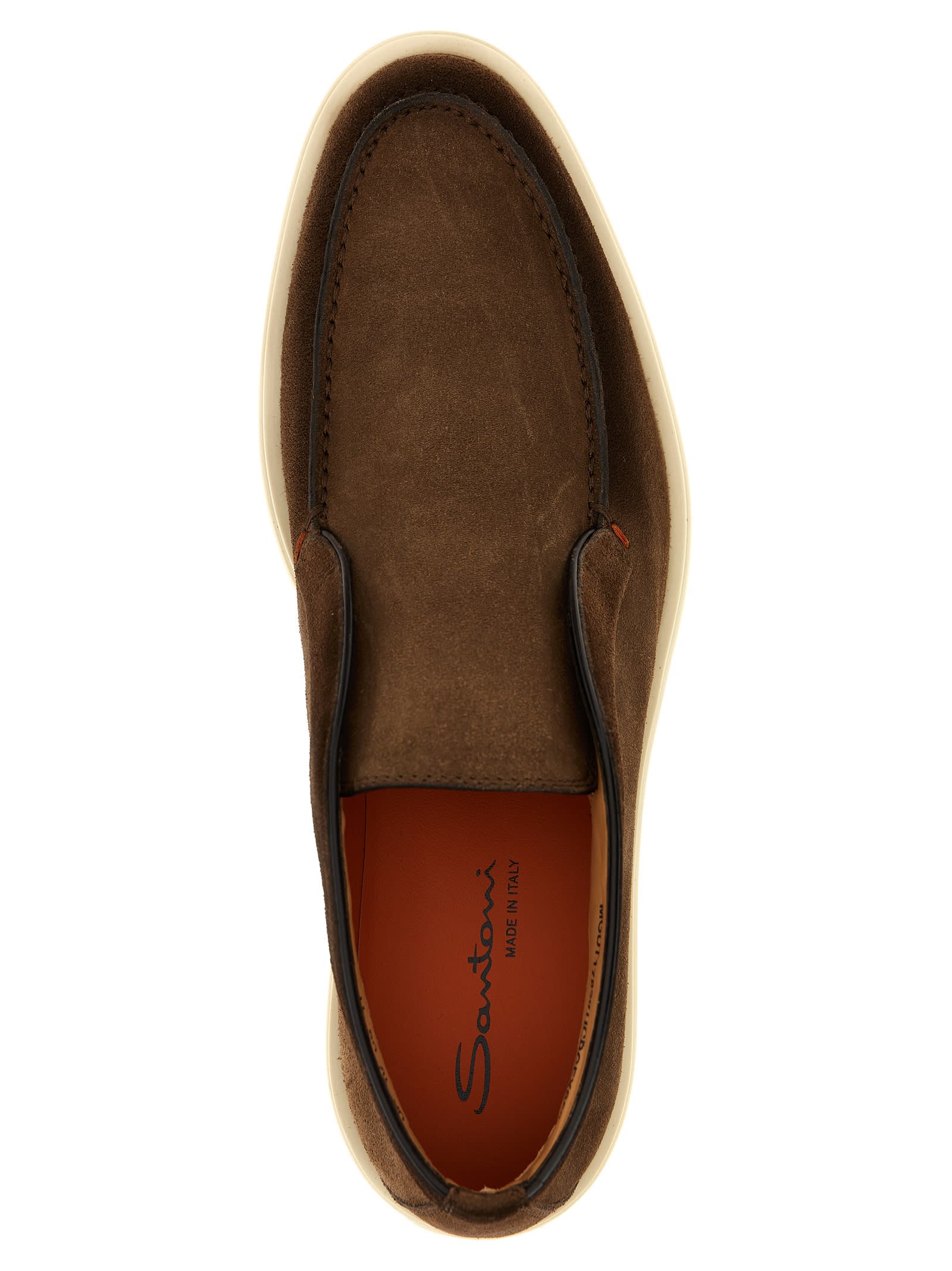 Shop Santoni Suede Boots In Brown