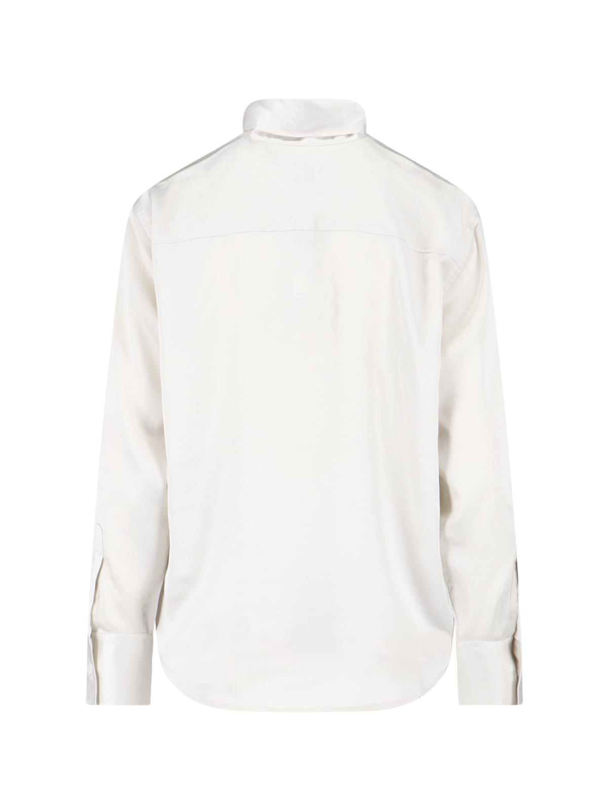 Calvin Klein Long Sleeve Top Featuring Bow Detail In White