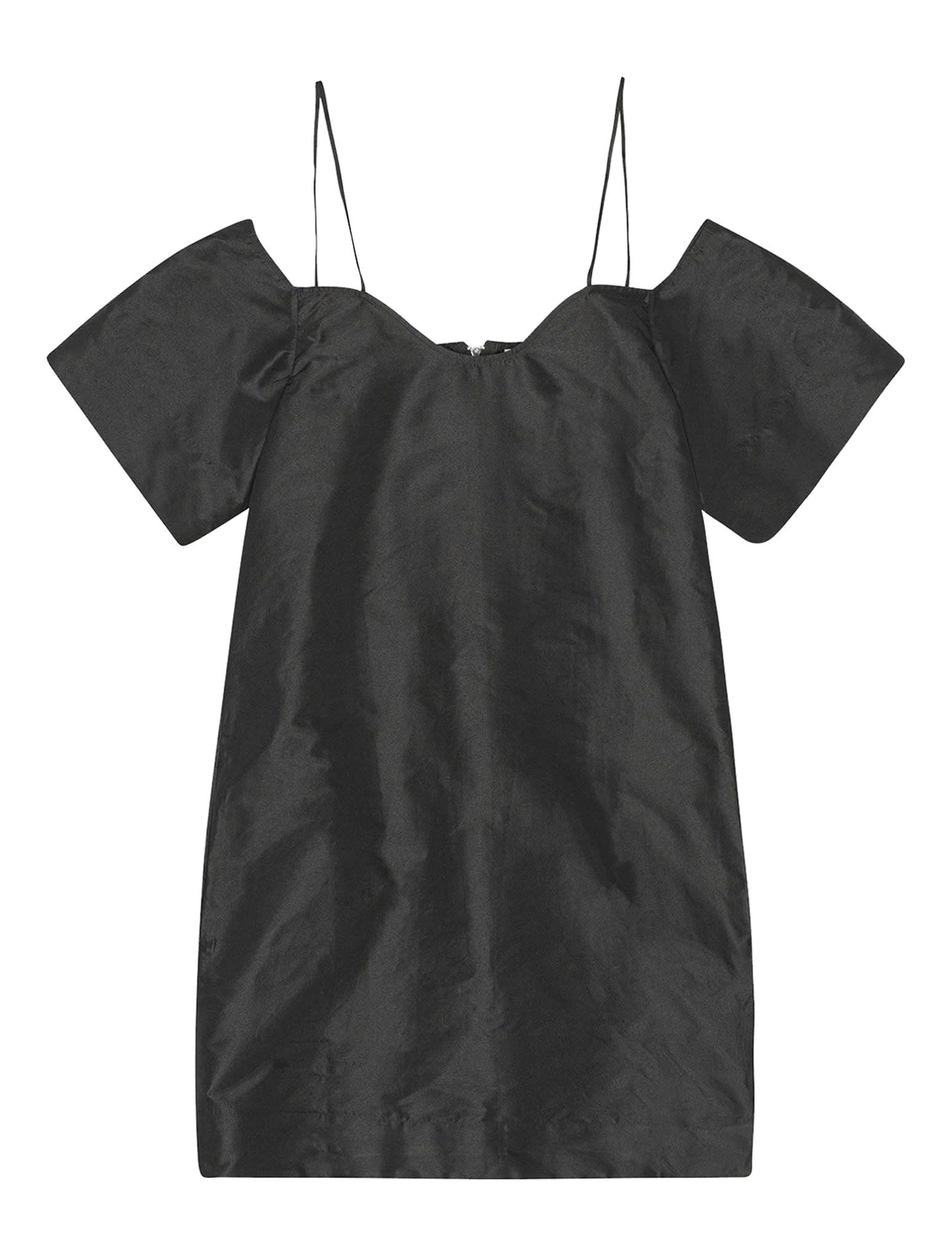 Ganni Woman Mini Dress Black Size 4 Recycled Polyester