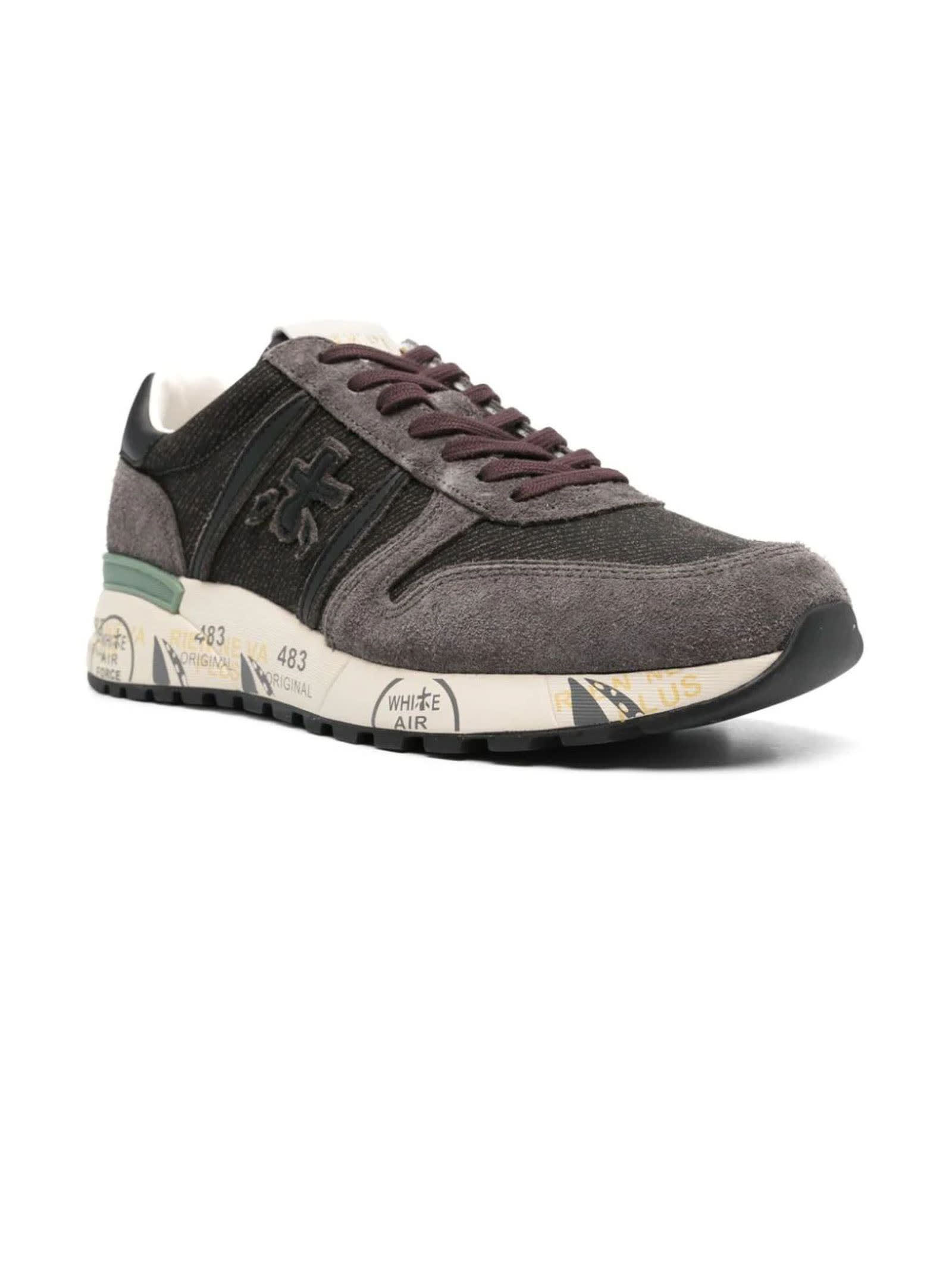 Shop Premiata Grey Lander 6984 Sneakers