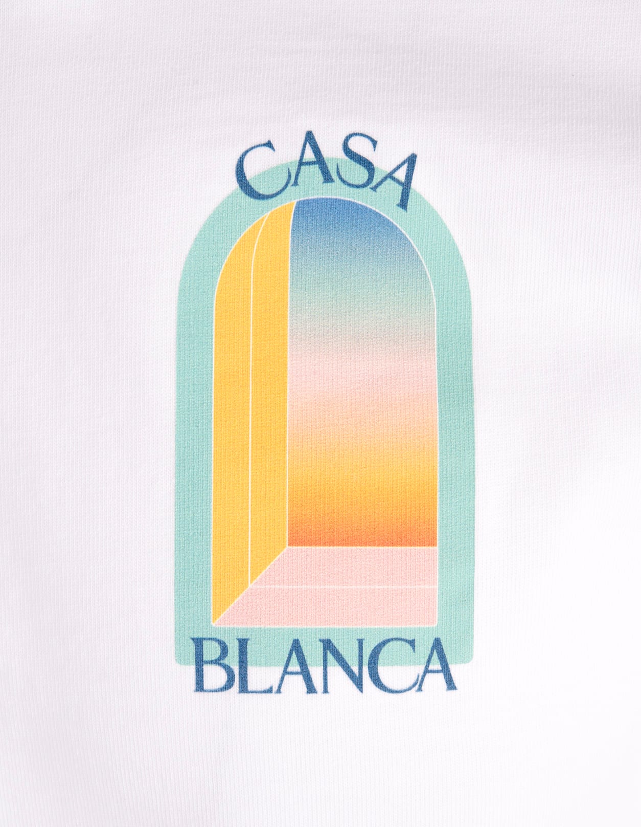 Shop Casablanca Larc Coloré T-shirt In White