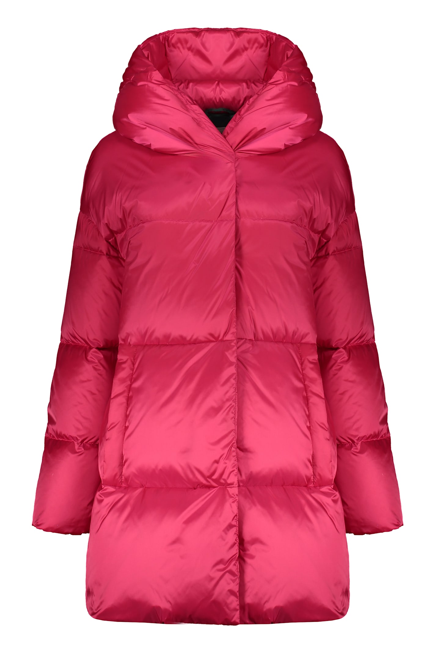 Shop Herno Hooded Down Jacket In Fuchsia