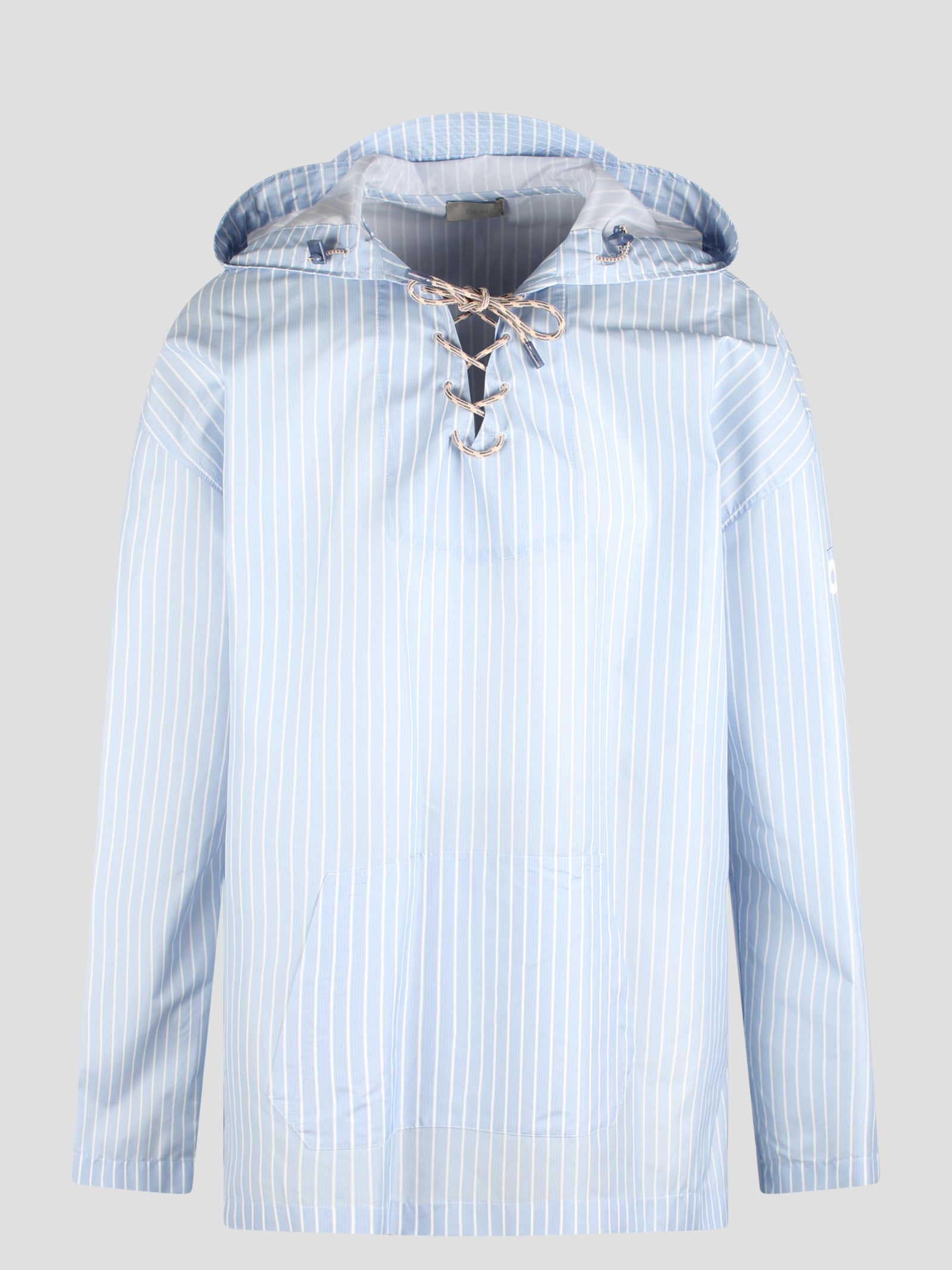 Shop Dior Hooded Shirt In Blue