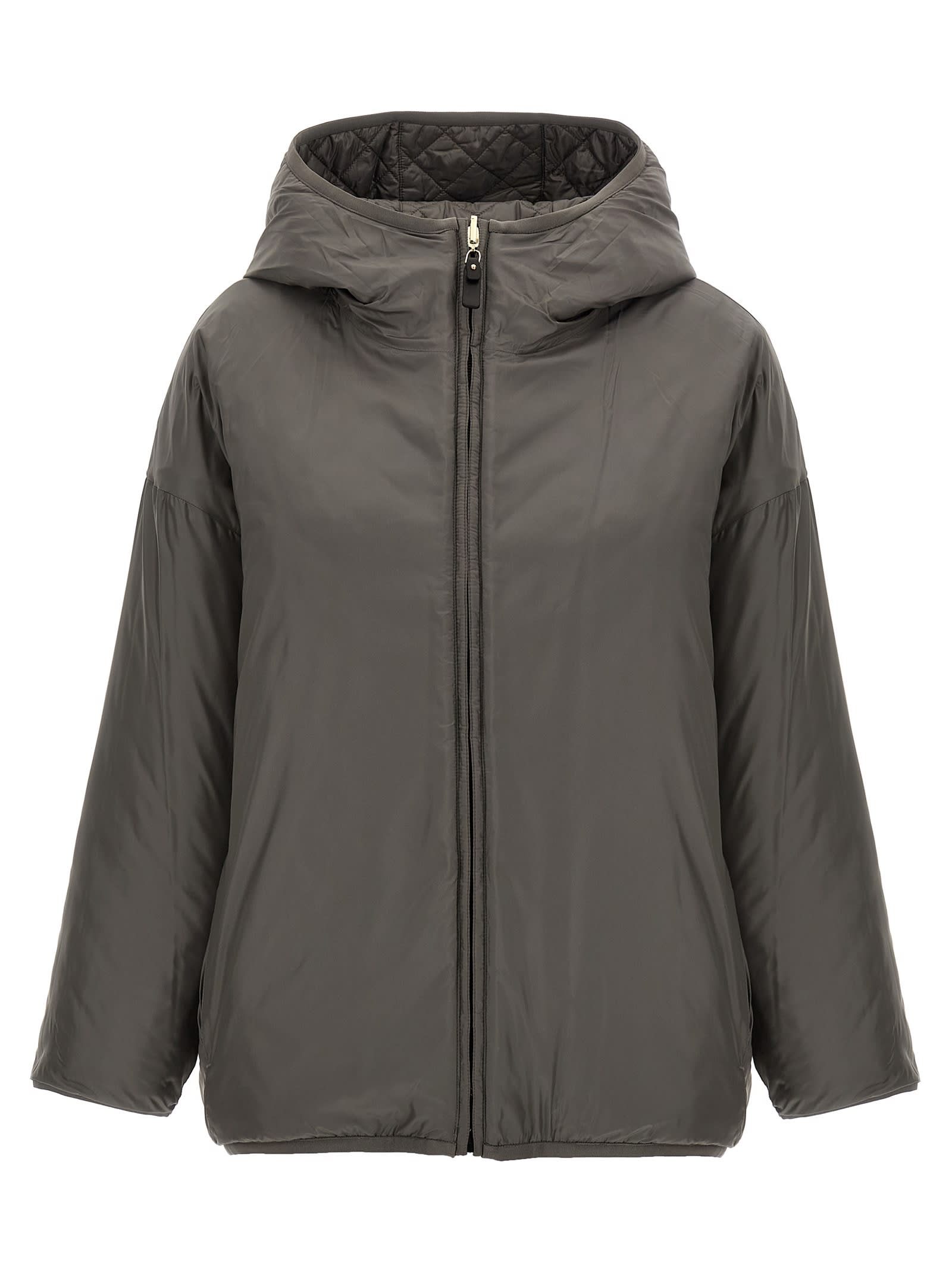Max Mara The Cube Leo Puffer Jackets Gray In Gray
