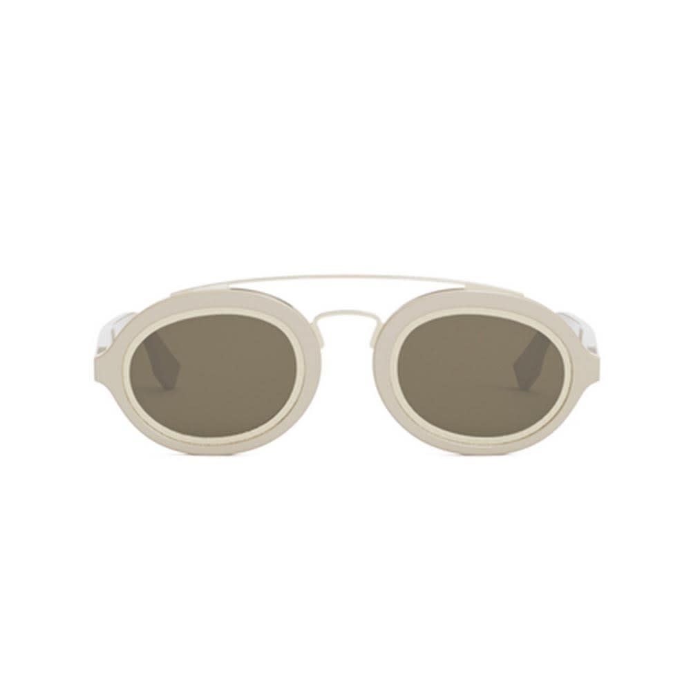Fendi Sunglasses In Avorio/marrone
