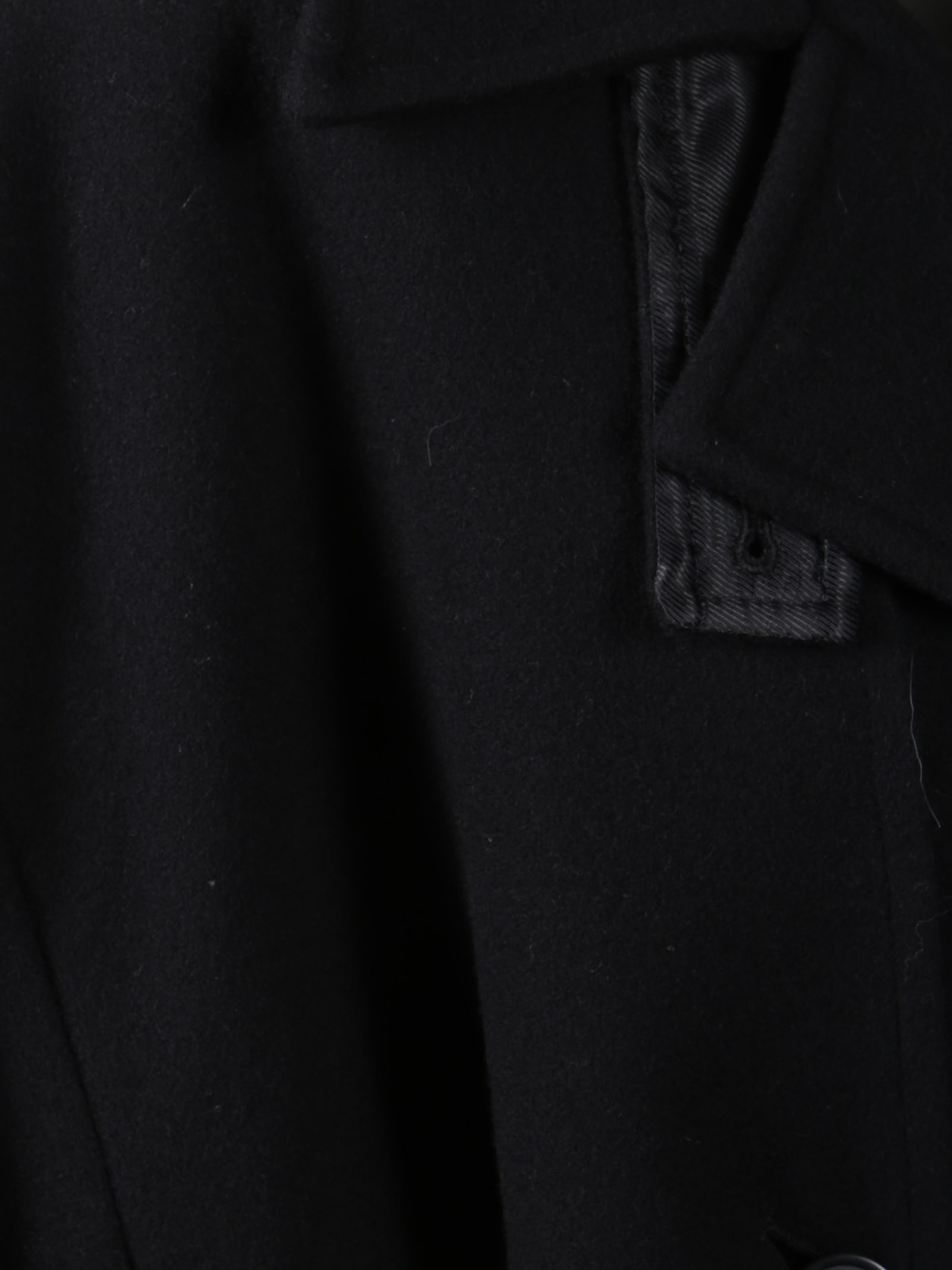 The Nina Studio Double-breasted Coat With Belt In Black