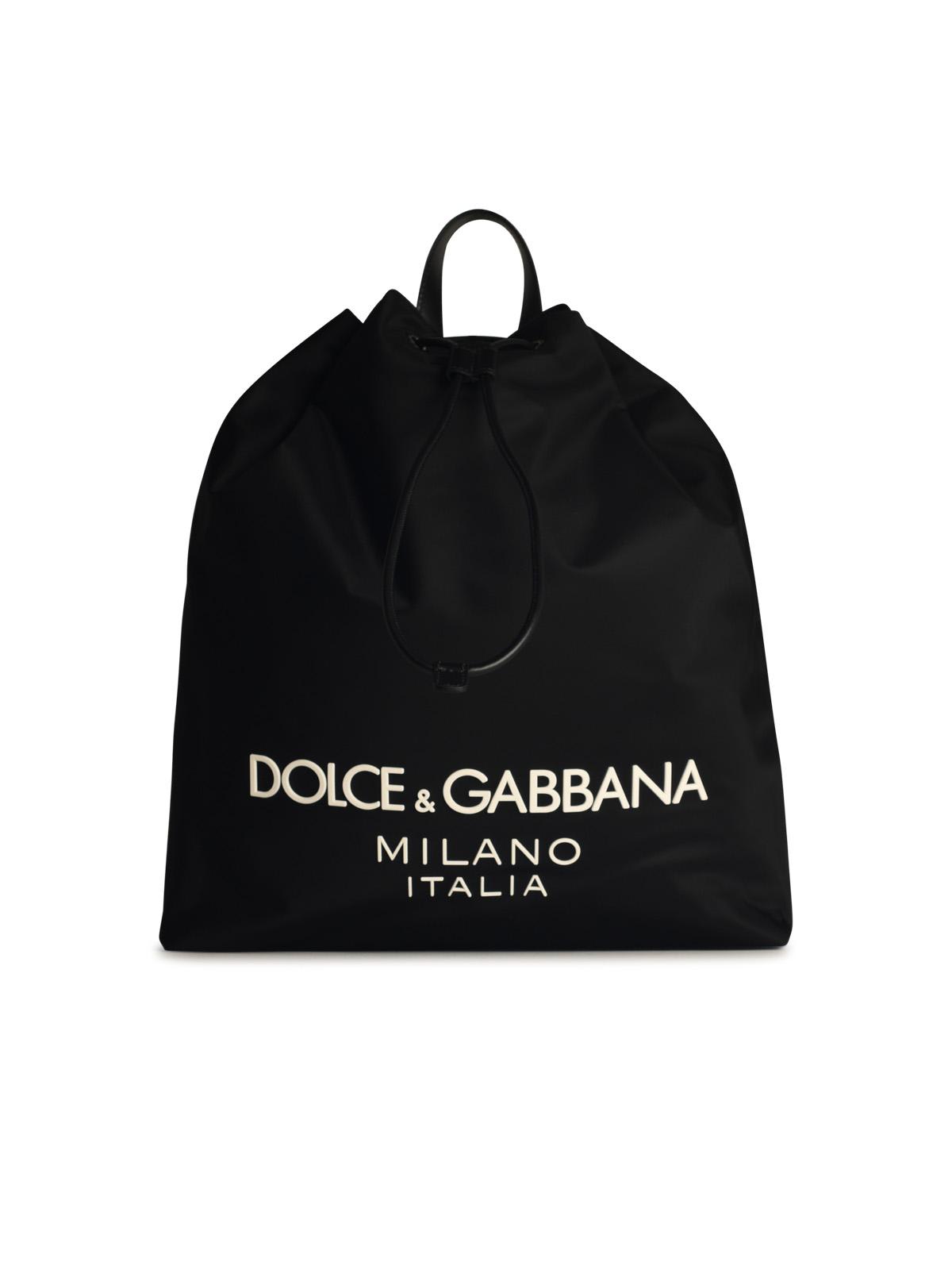 Shop Dolce & Gabbana Black Nylon Backpack In Nero