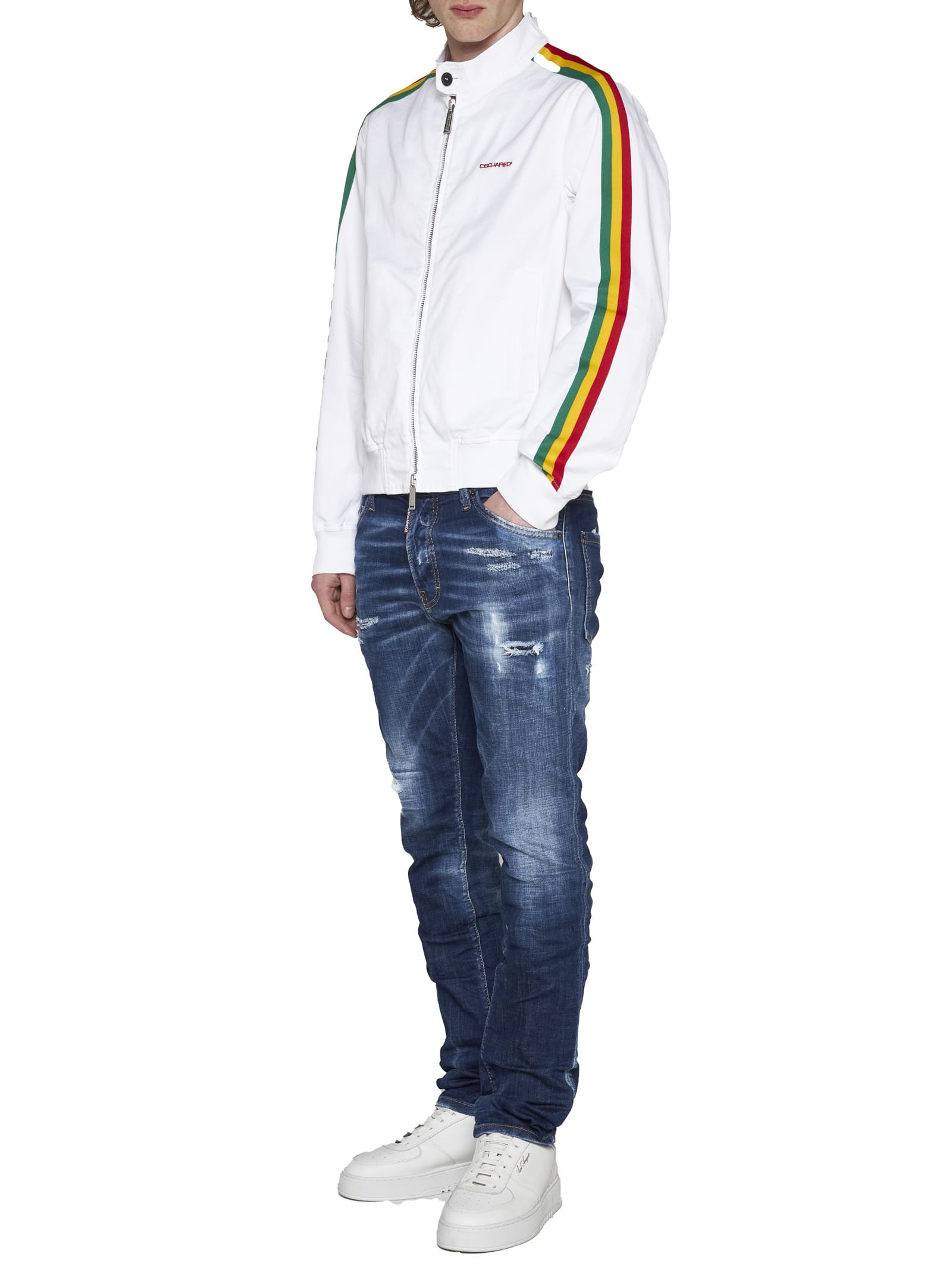 Shop Dsquared2 Jacket In White